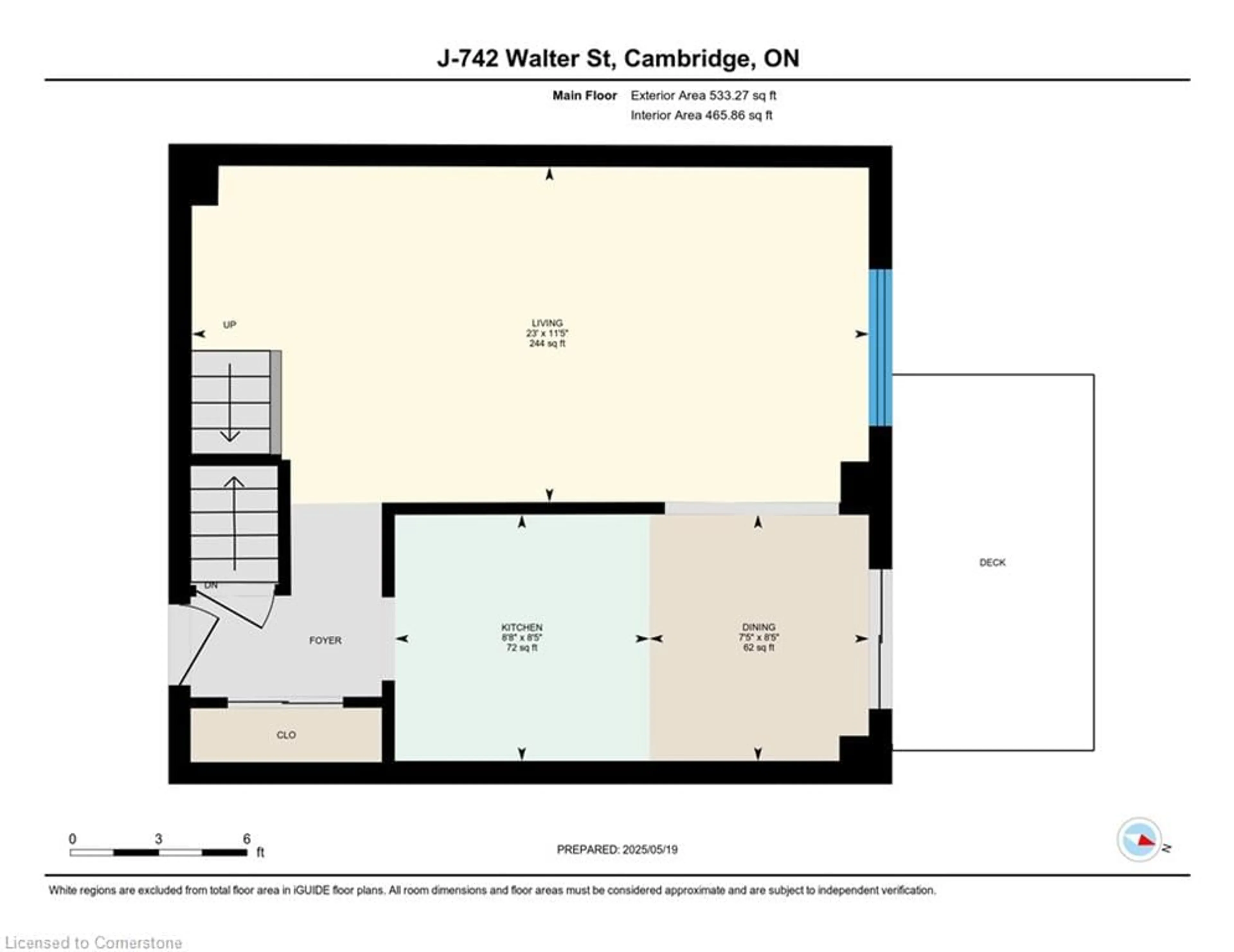 Floor plan for 742 Walter St #J, Cambridge Ontario N3H 4P3