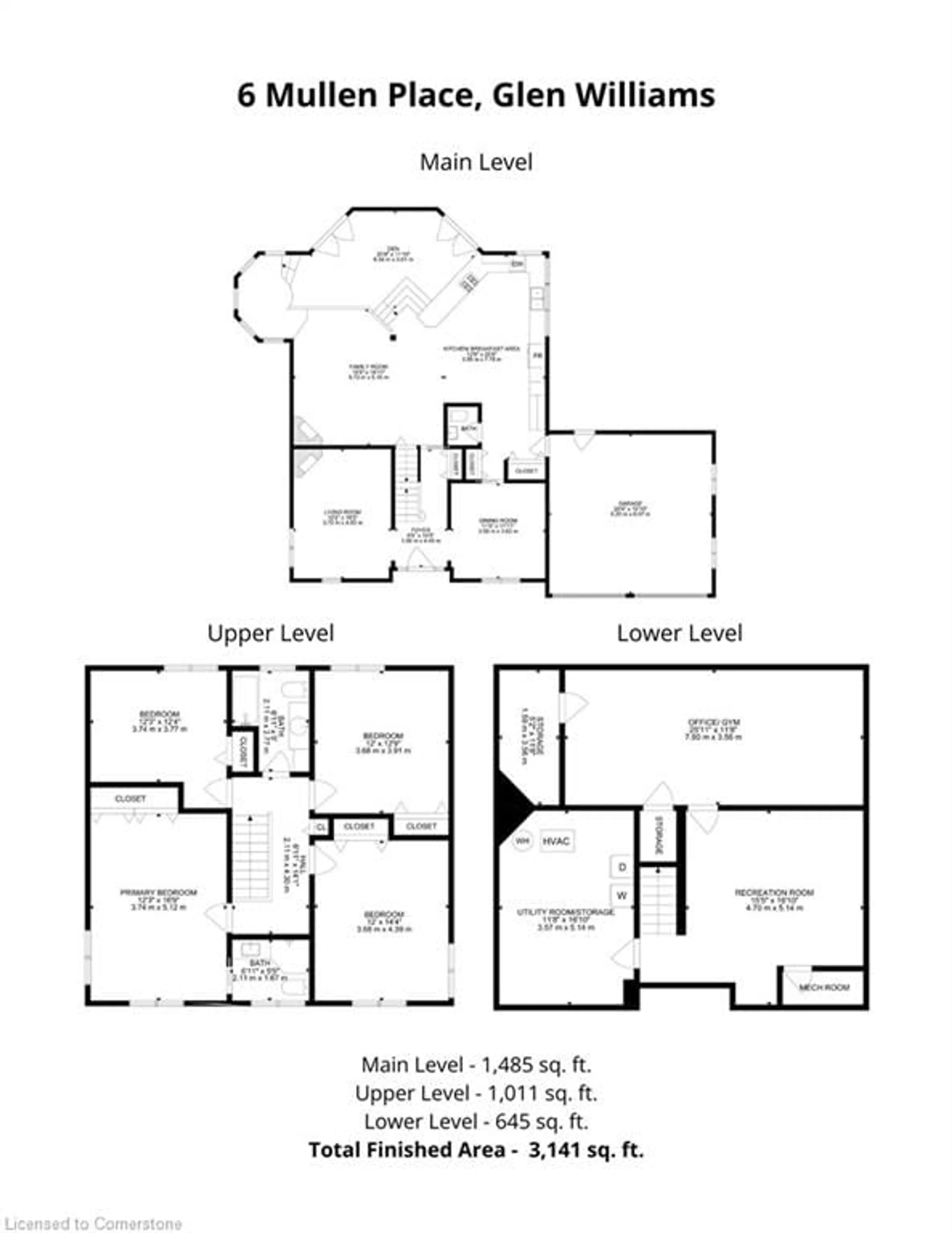 Floor plan for 6 Mullen Pl, Glen Williams Ontario L7G 2R9