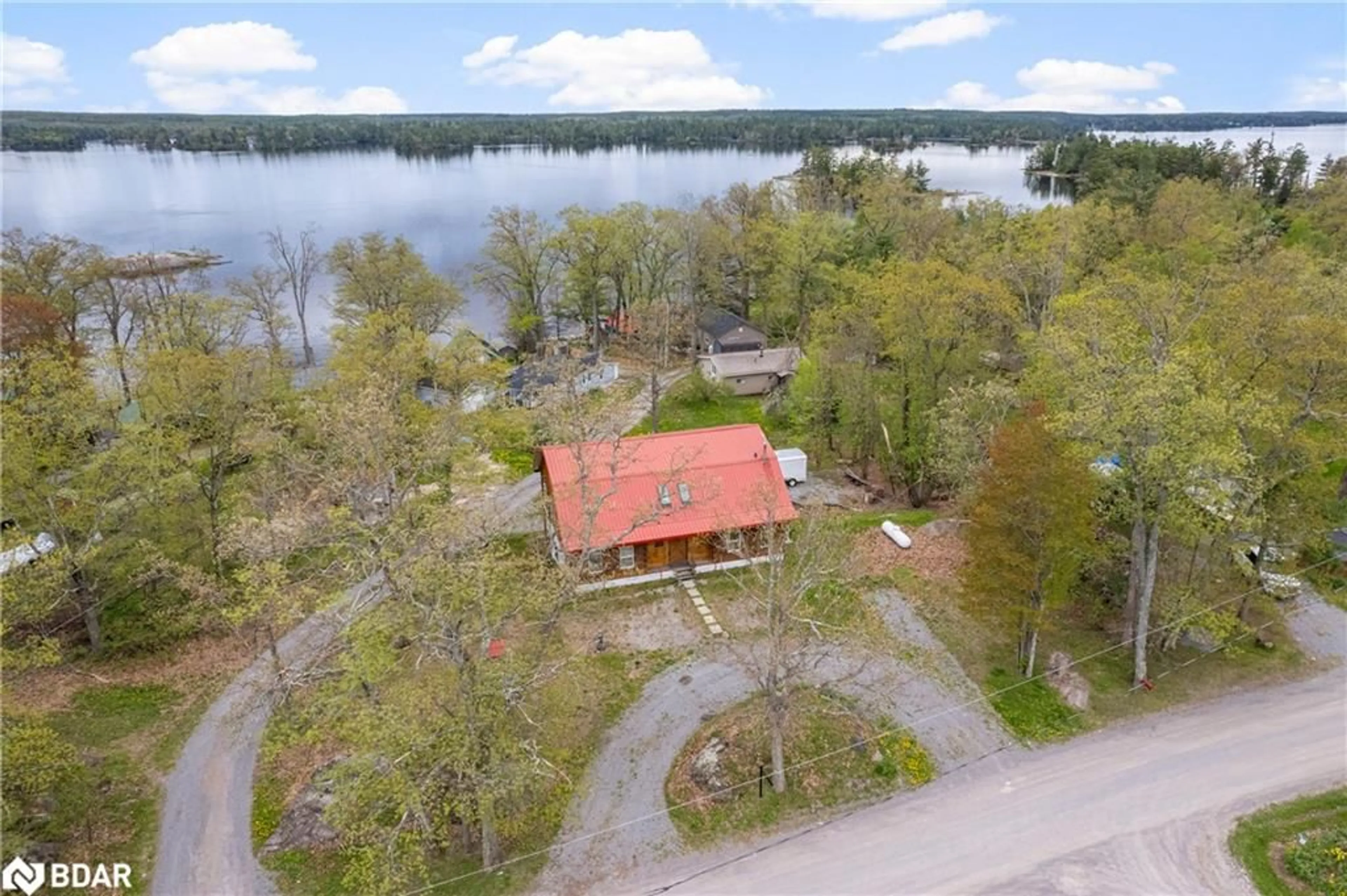 A pic from outside/outdoor area/front of a property/back of a property/a pic from drone, water/lake/river/ocean view for 139 Hull's Rd Rd, North Kawartha Twp Ontario K0L 2H0
