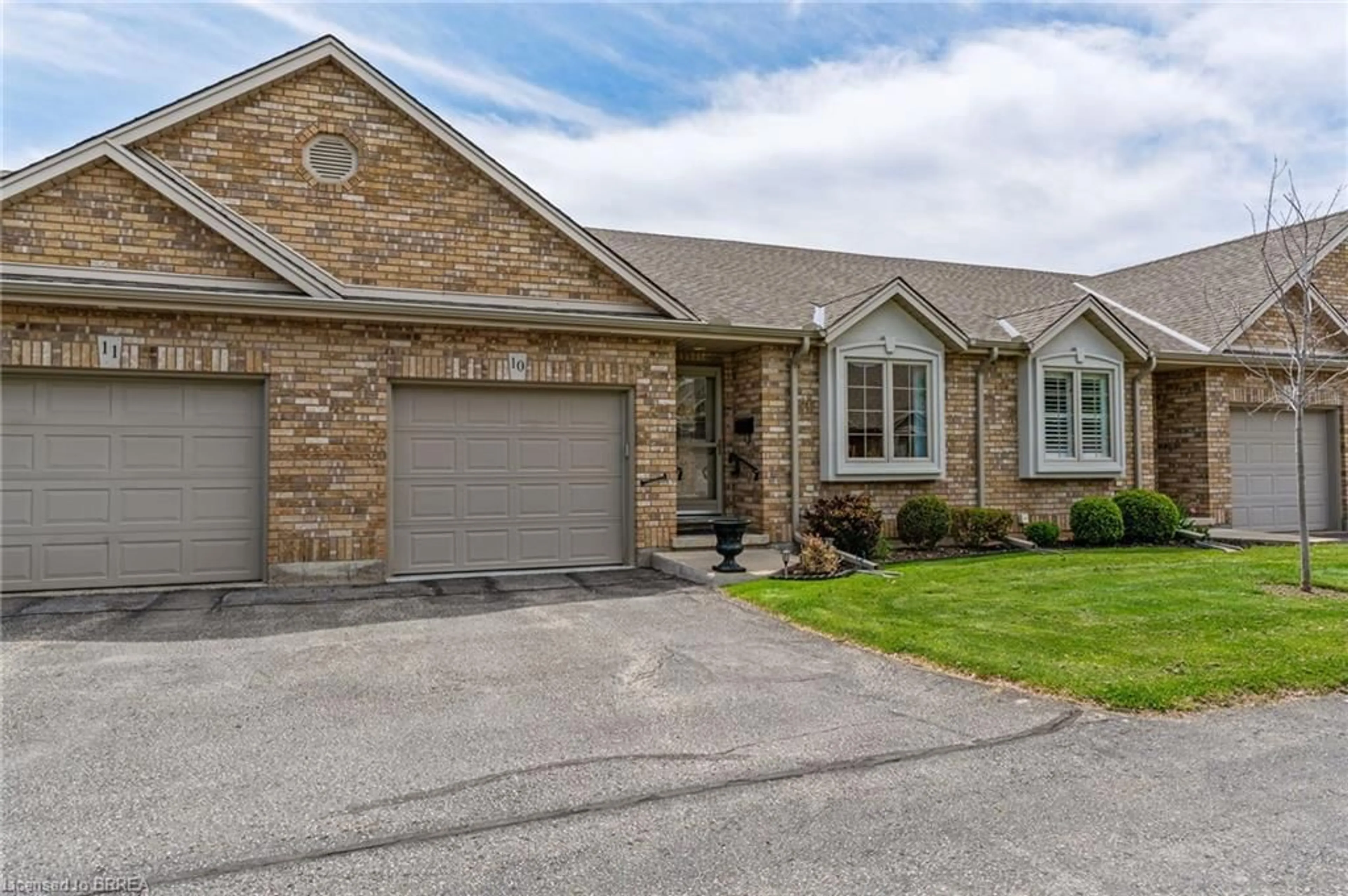 Home with brick exterior material, street for 25 Cobden Crt #10, Brantford Ontario N3R 8B5