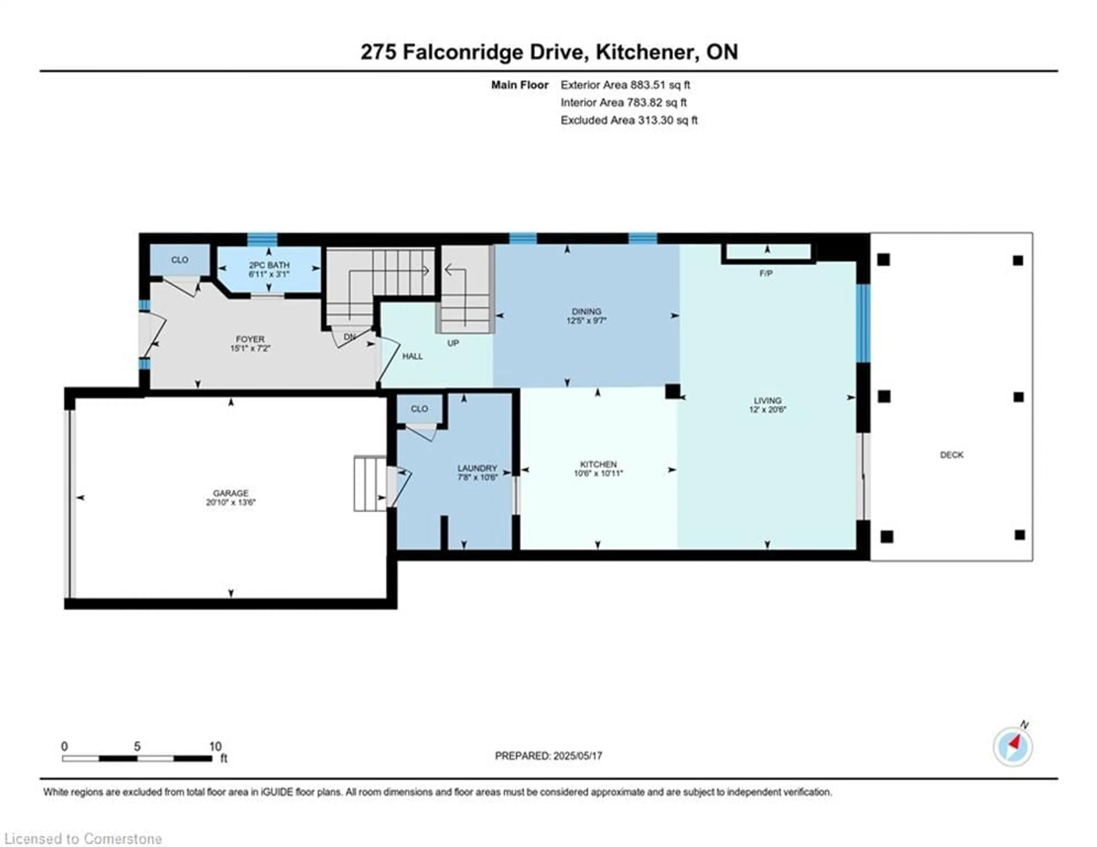 Floor plan for 275 Falconridge Dr, Kitchener Ontario N2K 0C5