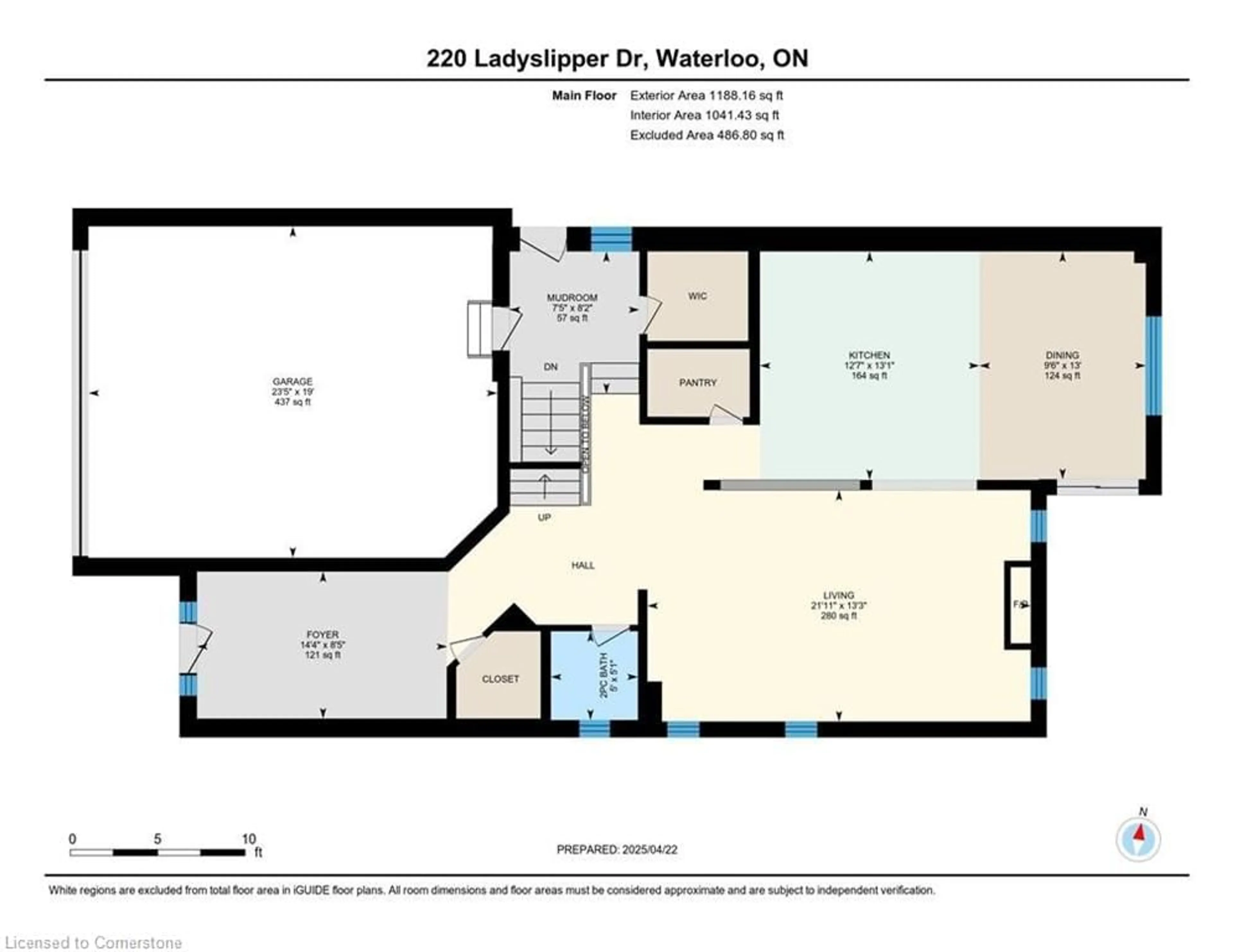 Floor plan for 220 Ladyslipper Dr, Waterloo Ontario N2V 0E2