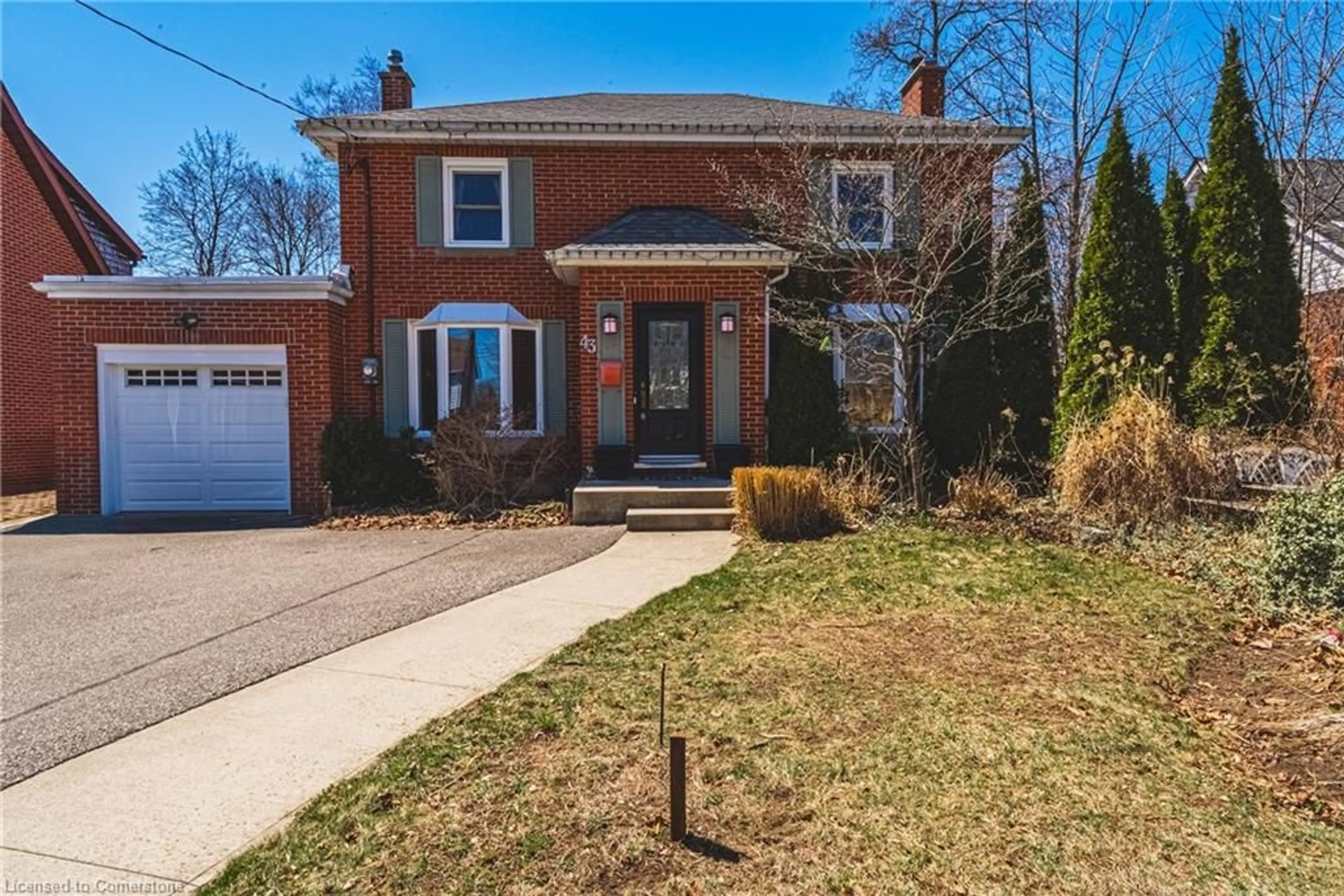 Home with brick exterior material, street for 43 Franklin St, Brantford Ontario N3R 1T2