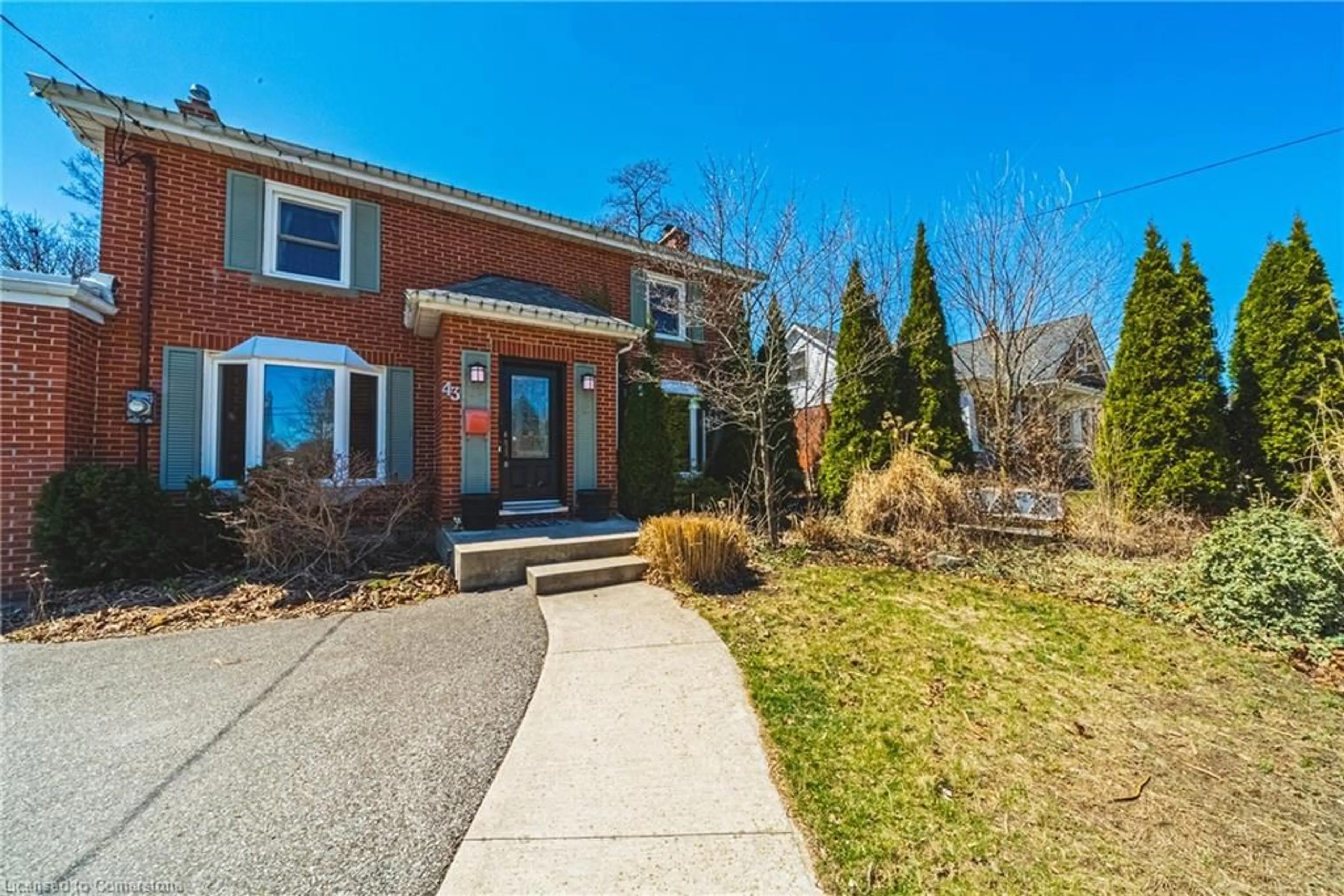 Home with brick exterior material, street for 43 Franklin St, Brantford Ontario N3R 1T2