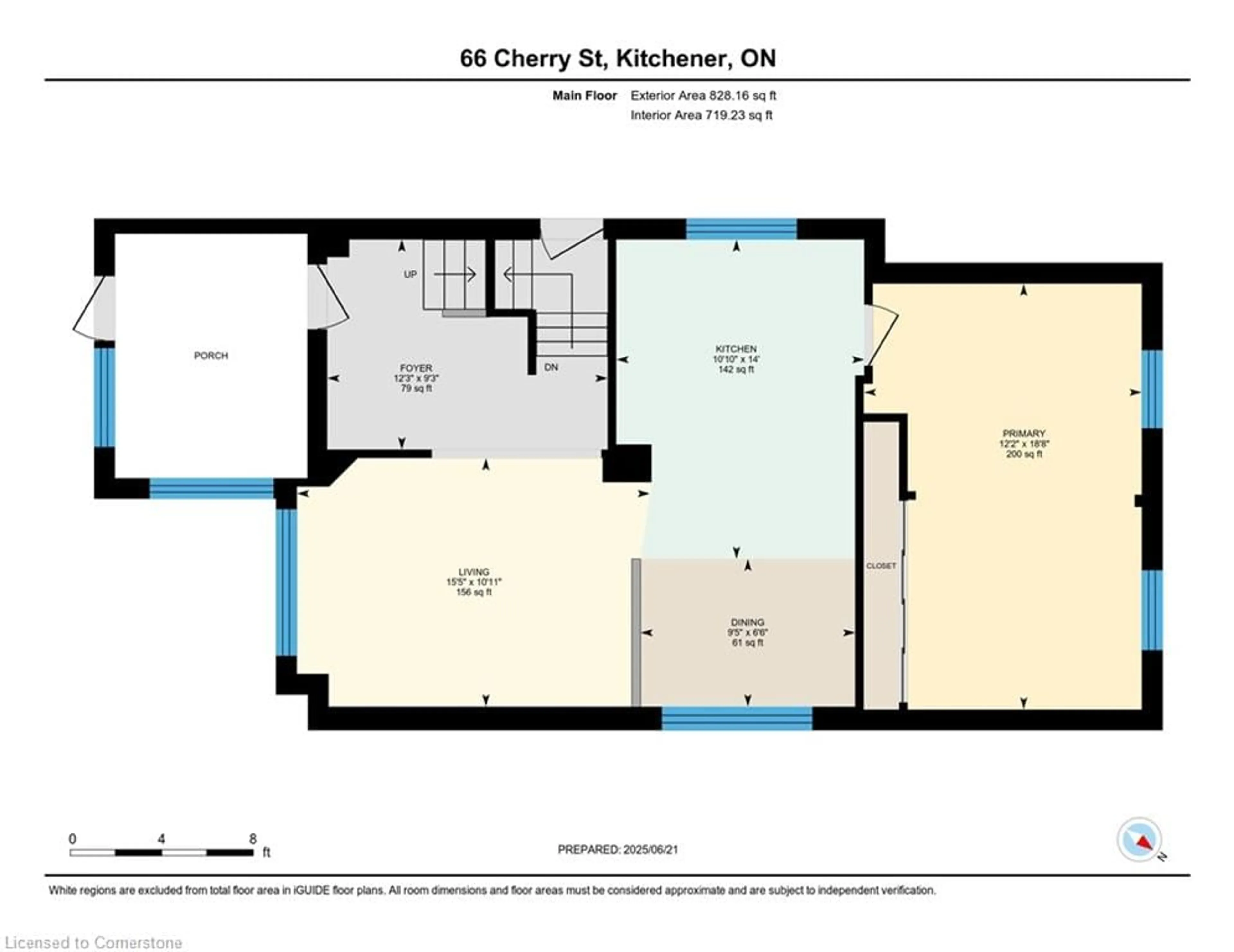 Floor plan for 66 Cherry St, Kitchener Ontario N2G 2C6