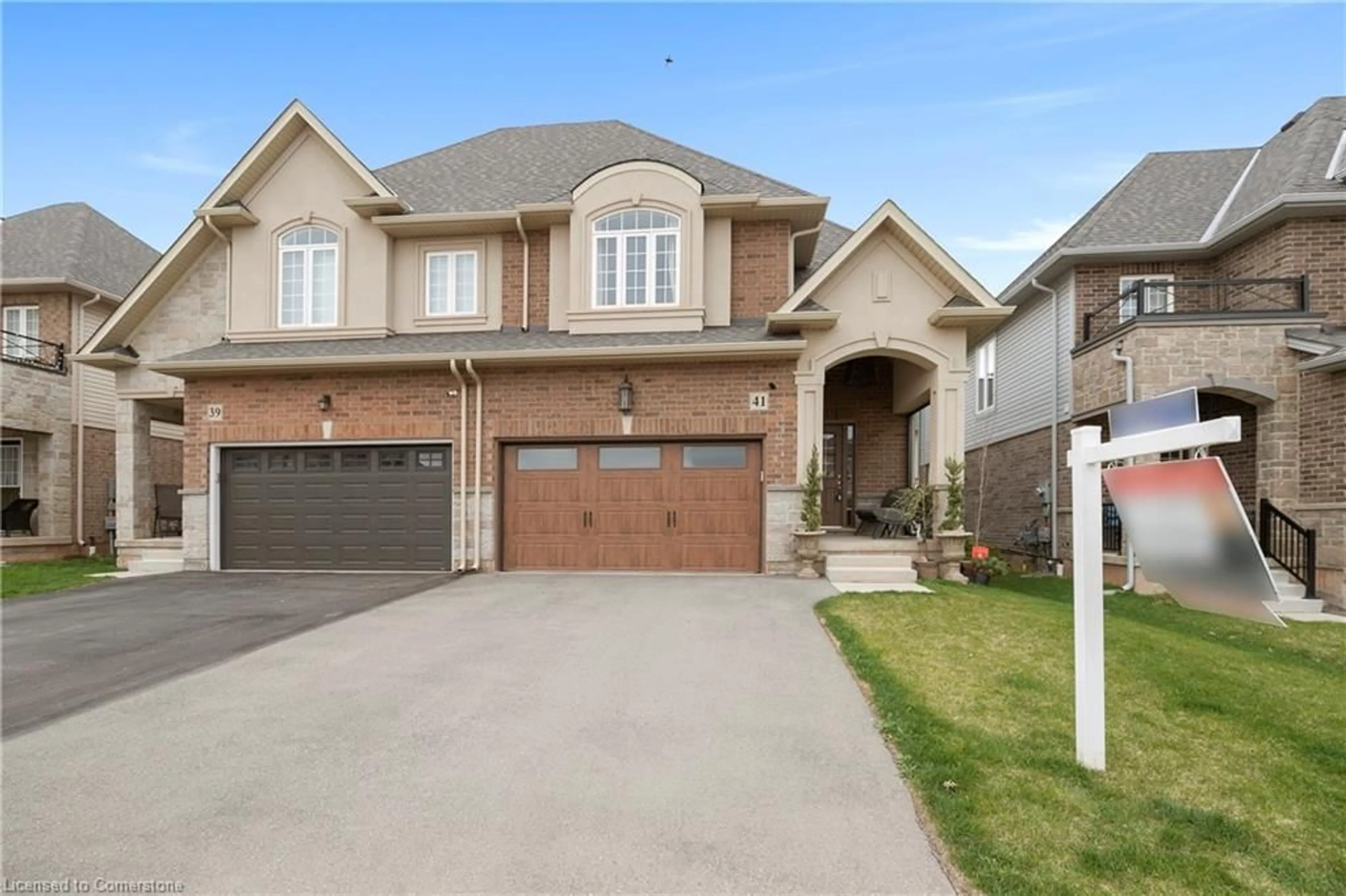 Home with brick exterior material, street for 41 Foothills Lane, Stoney Creek Ontario L8E 0K1