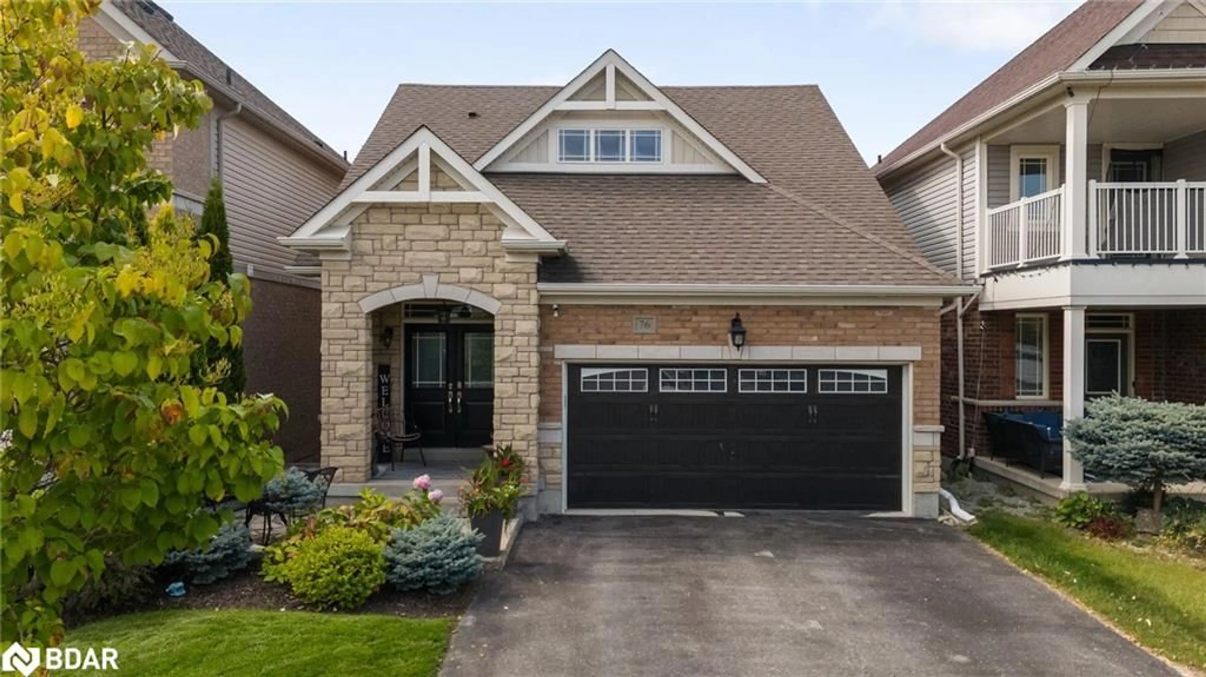 Home with brick exterior material, street for 76 Cauthers Crescent Cres, Alliston Ontario L9R 0L2