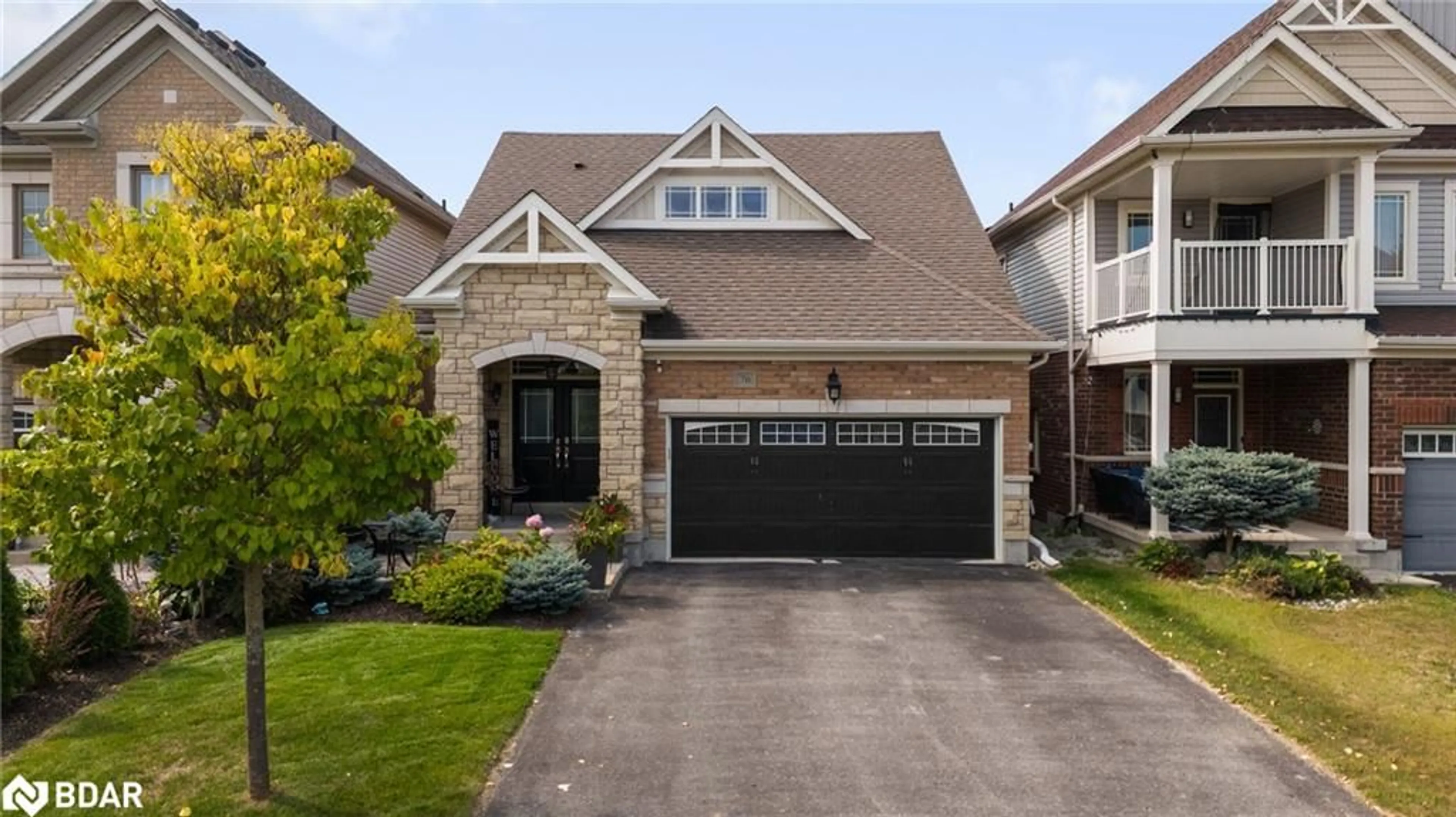 Home with brick exterior material, street for 76 Cauthers Crescent Cres, Alliston Ontario L9R 0L2