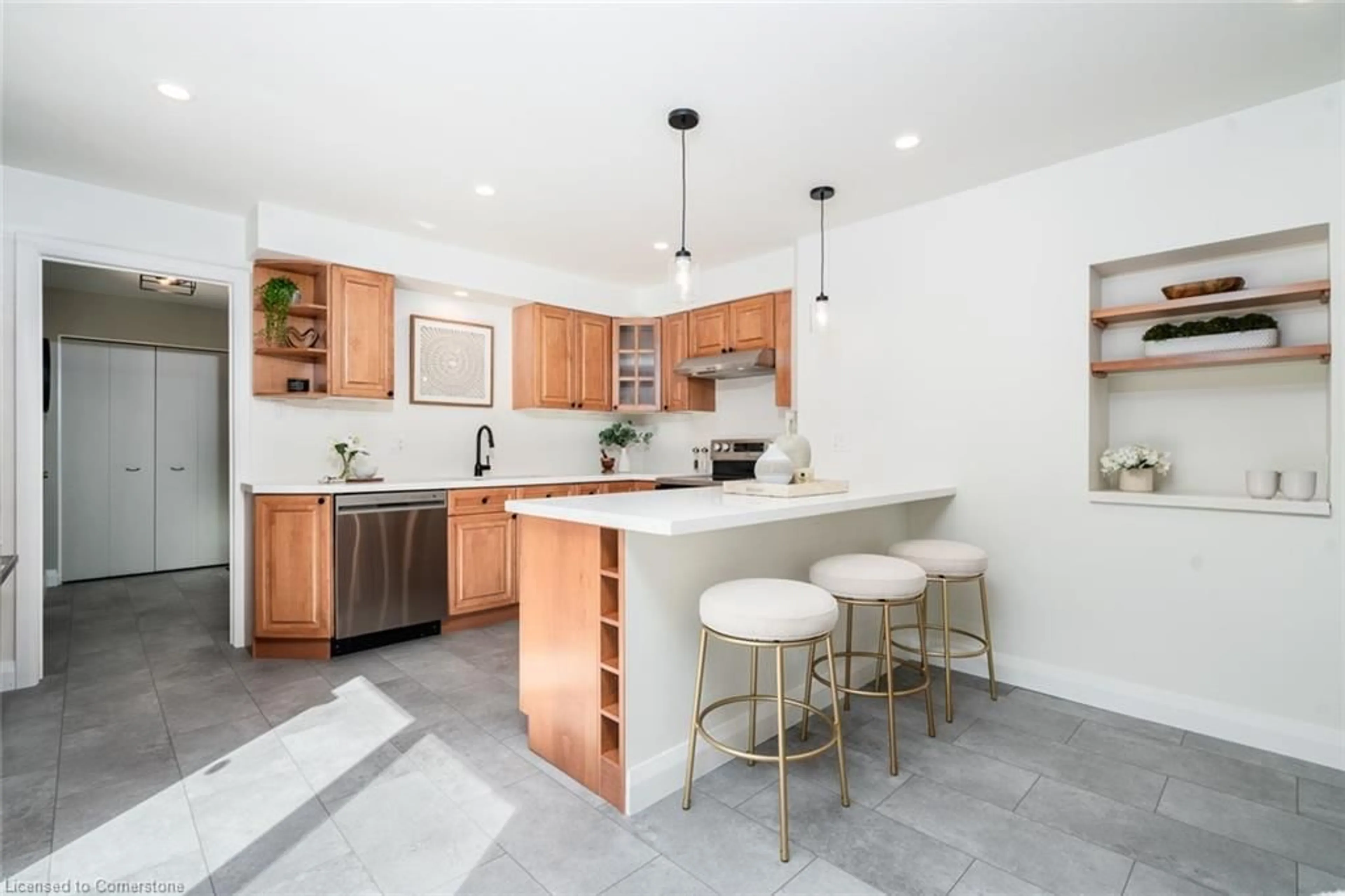 Contemporary kitchen, ceramic/tile floor for 8688 Road 164, Gowanstown Ontario N0G 1Y0