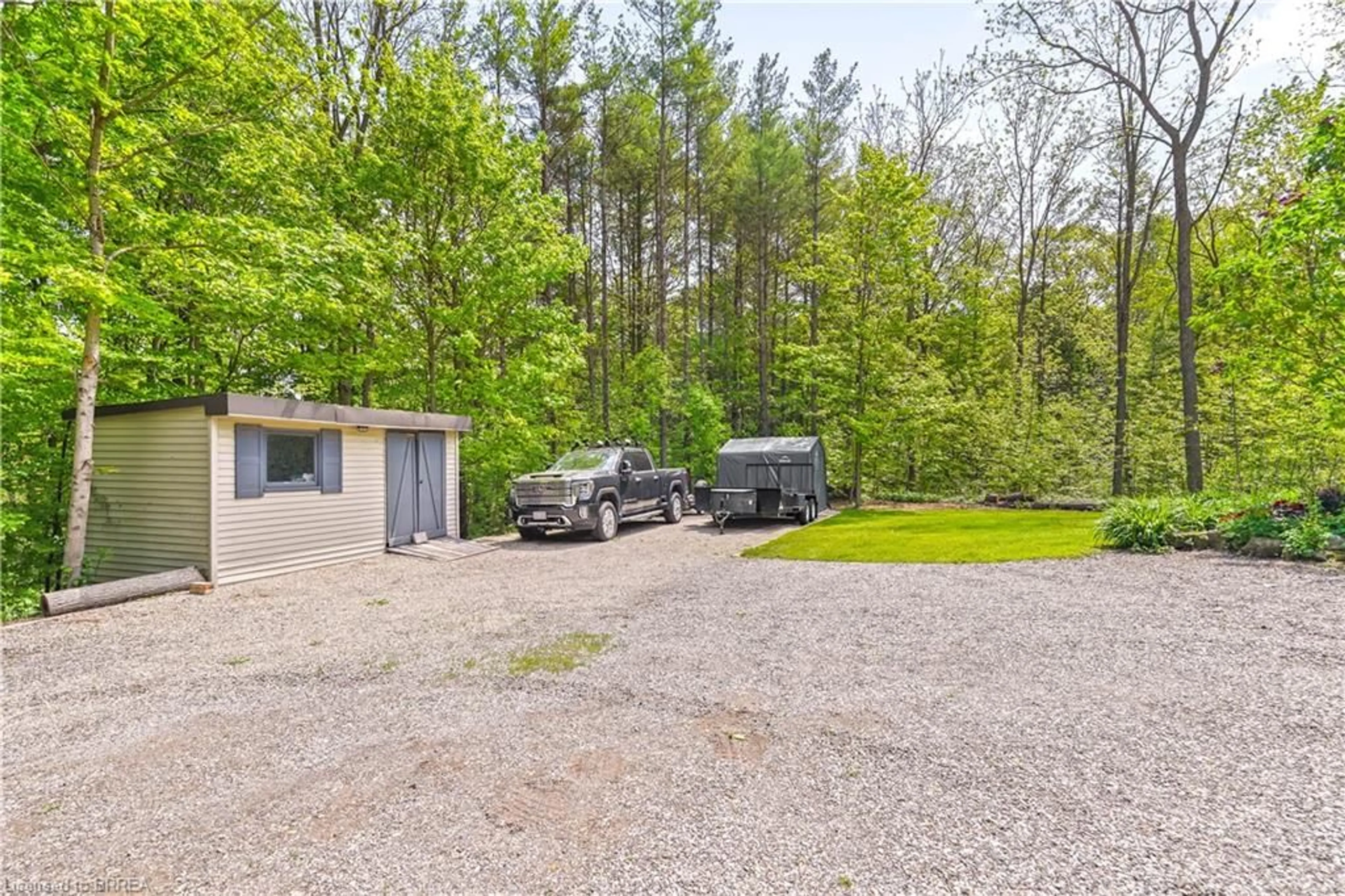 A pic from outside/outdoor area/front of a property/back of a property/a pic from drone, forest/trees view for 103 Fourth Concession Rd, Burford Ontario N0E 1A0