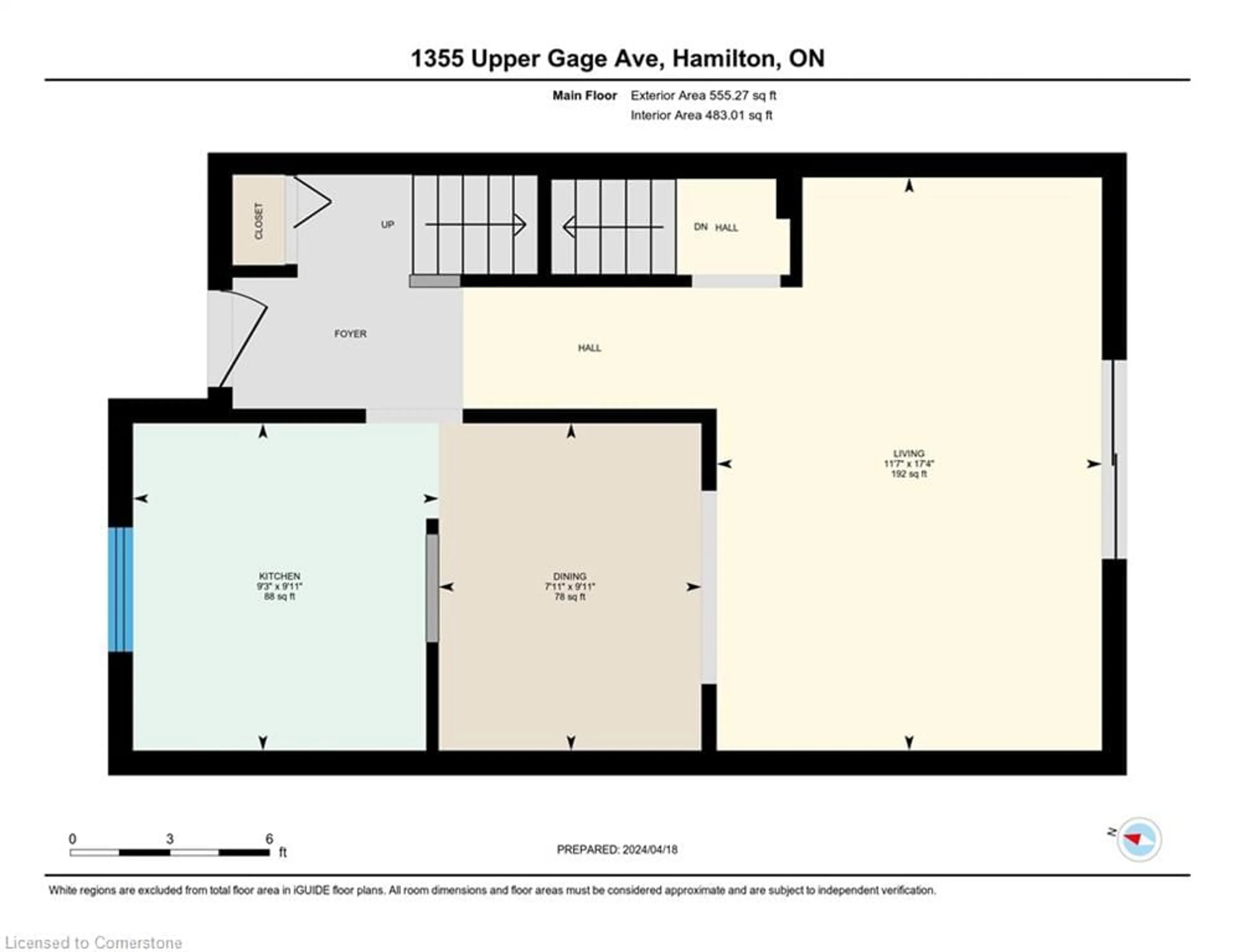 Floor plan for 1355 Upper Gage Ave #15, Hamilton Ontario L8W 1Y2