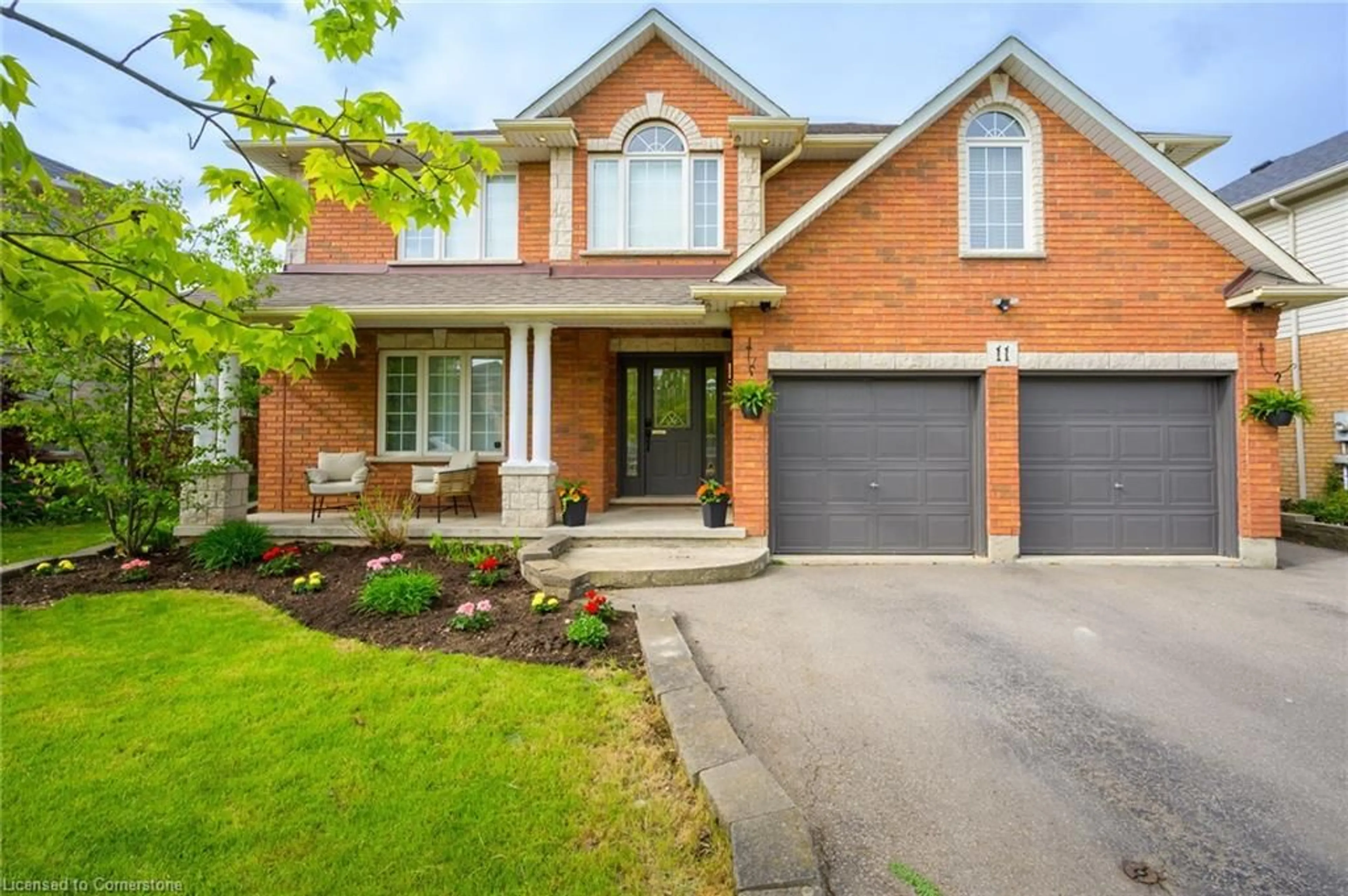 Home with brick exterior material, street for 11 Eric Burke Crt, Hamilton Ontario L9A 5J9