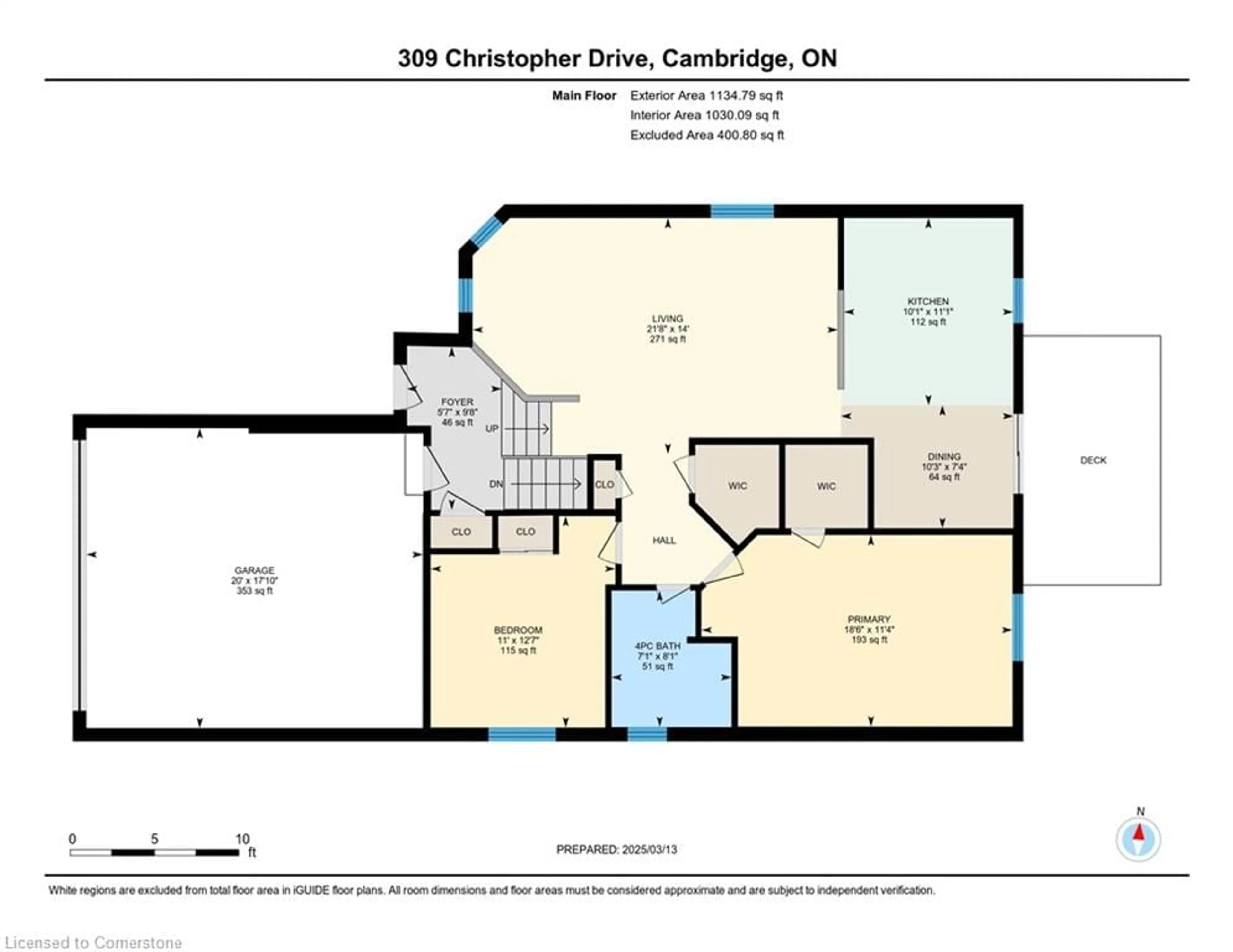 Floor plan for 309 Christopher Dr, Cambridge Ontario N1P 1A1