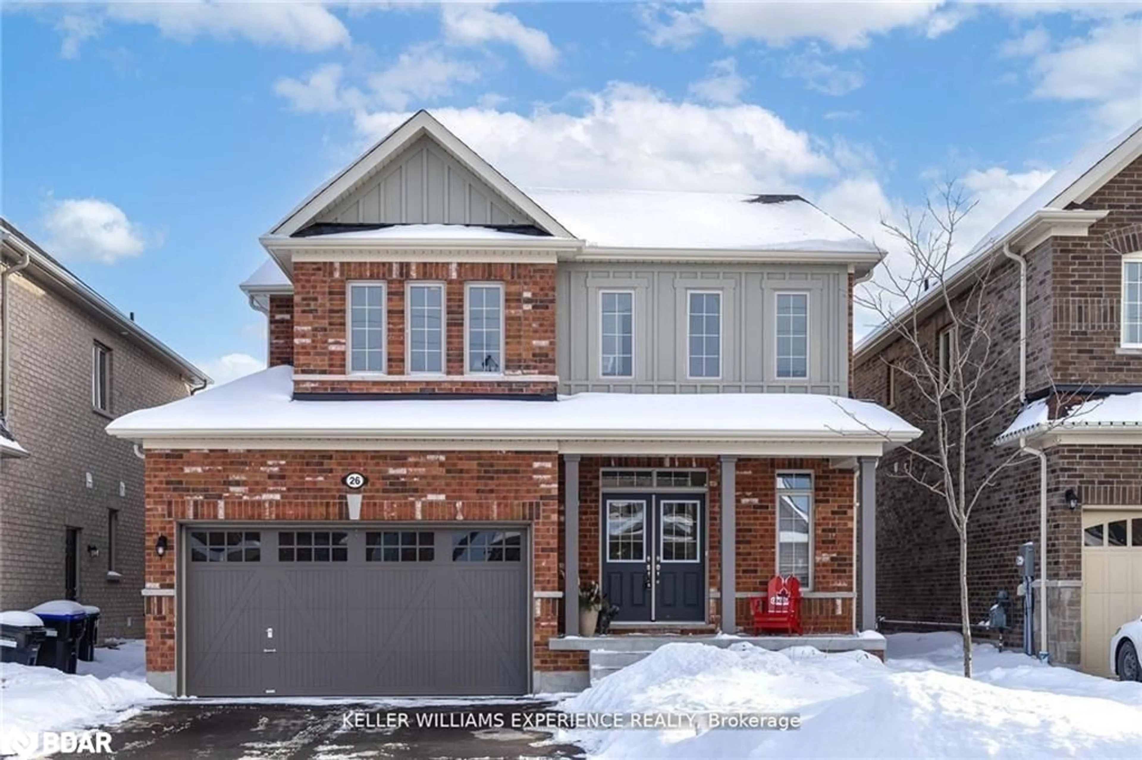 Home with brick exterior material, street for 26 Sanford Circle, Minesing Ontario L9X 2A8