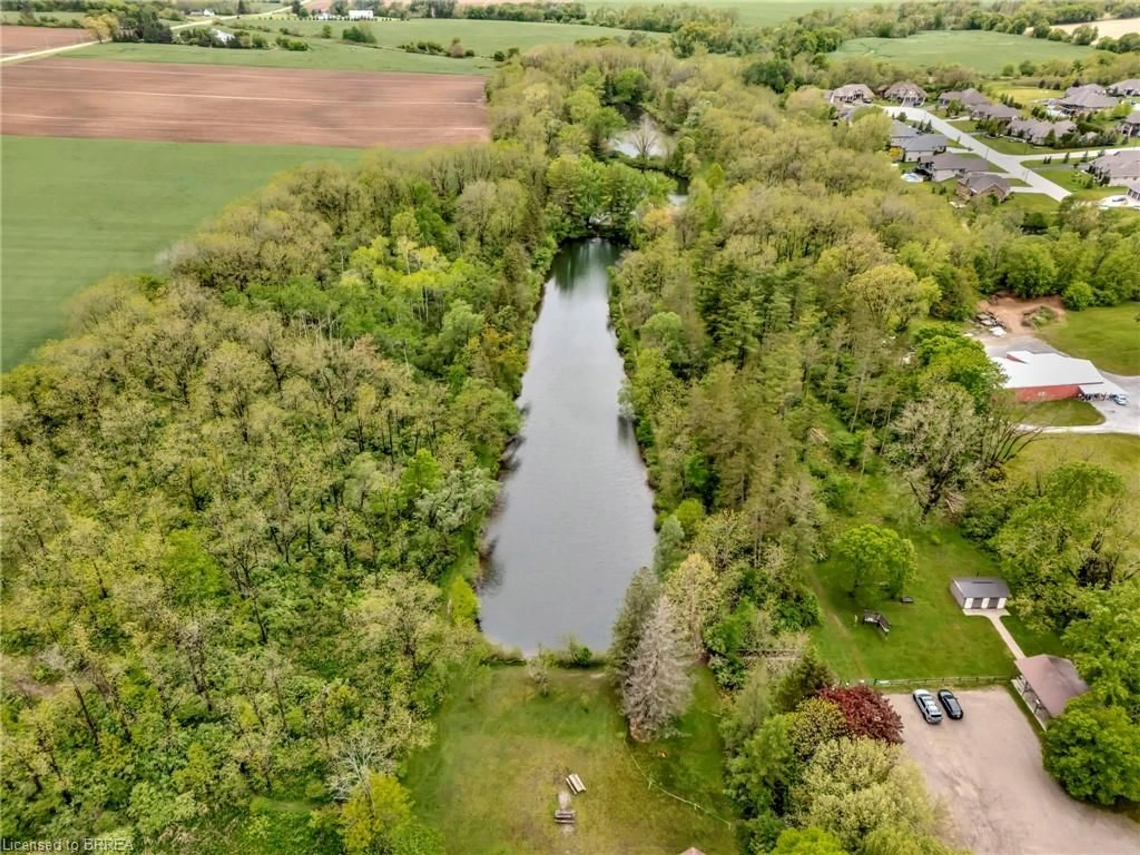 A pic from outside/outdoor area/front of a property/back of a property/a pic from drone, water/lake/river/ocean view for 729 Mount Pleasant Rd #B, Mount Pleasant Ontario N0E 1K0