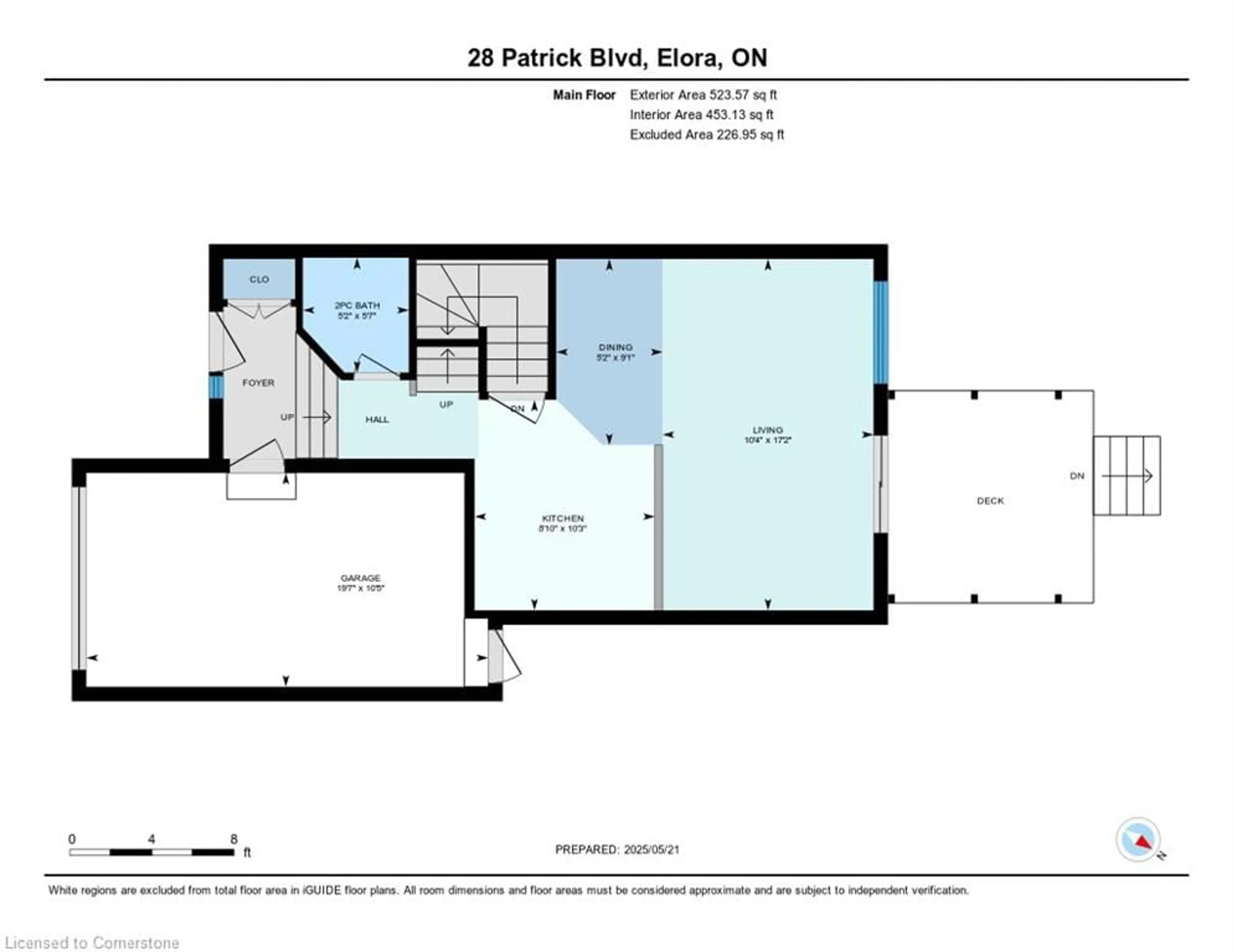 Floor plan for 28 Patrick Blvd, Elora Ontario N0B 1S0