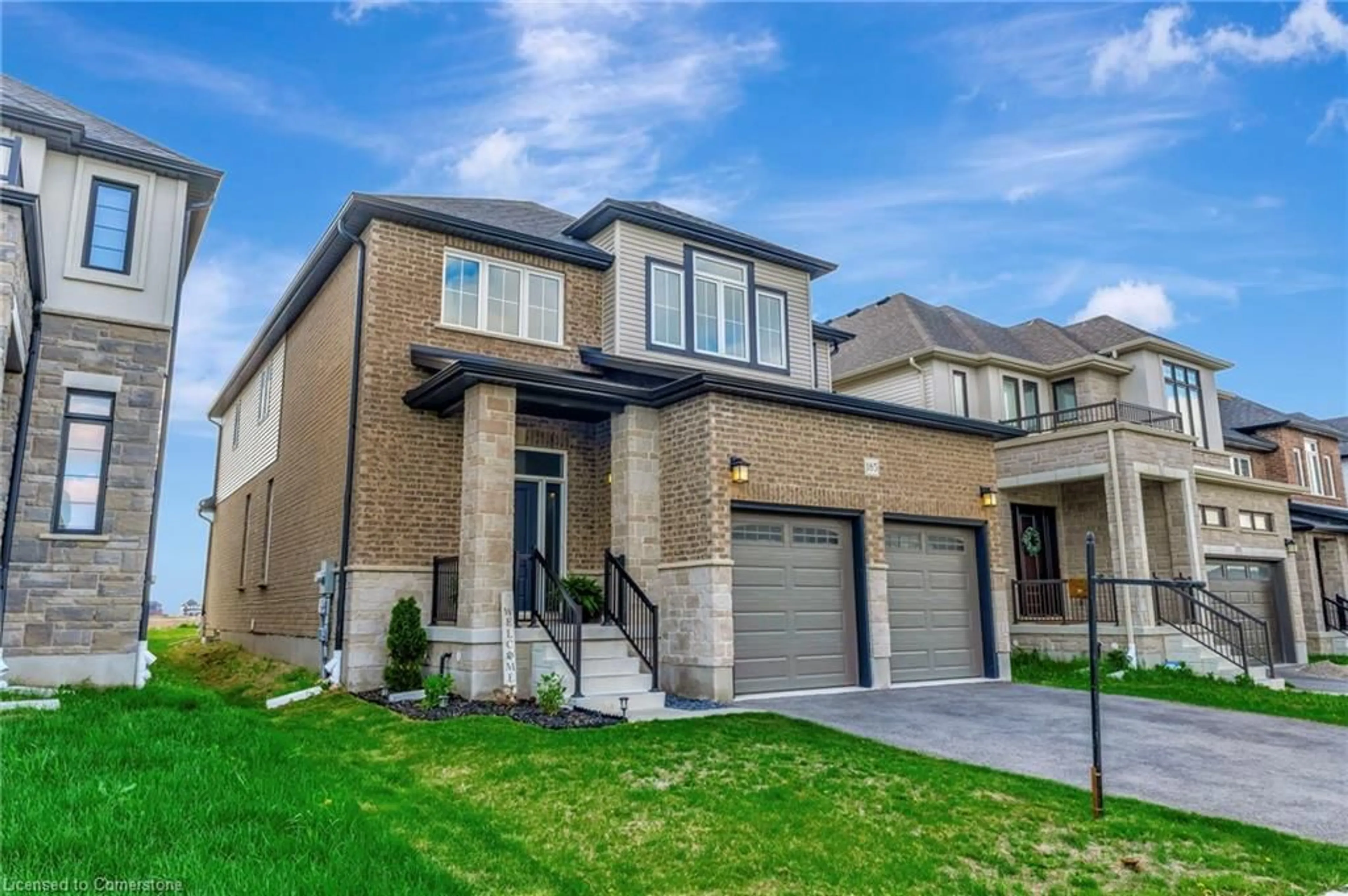 Home with brick exterior material, street for 185 Savannah Ridge Dr, Paris Ontario N3L 4G5