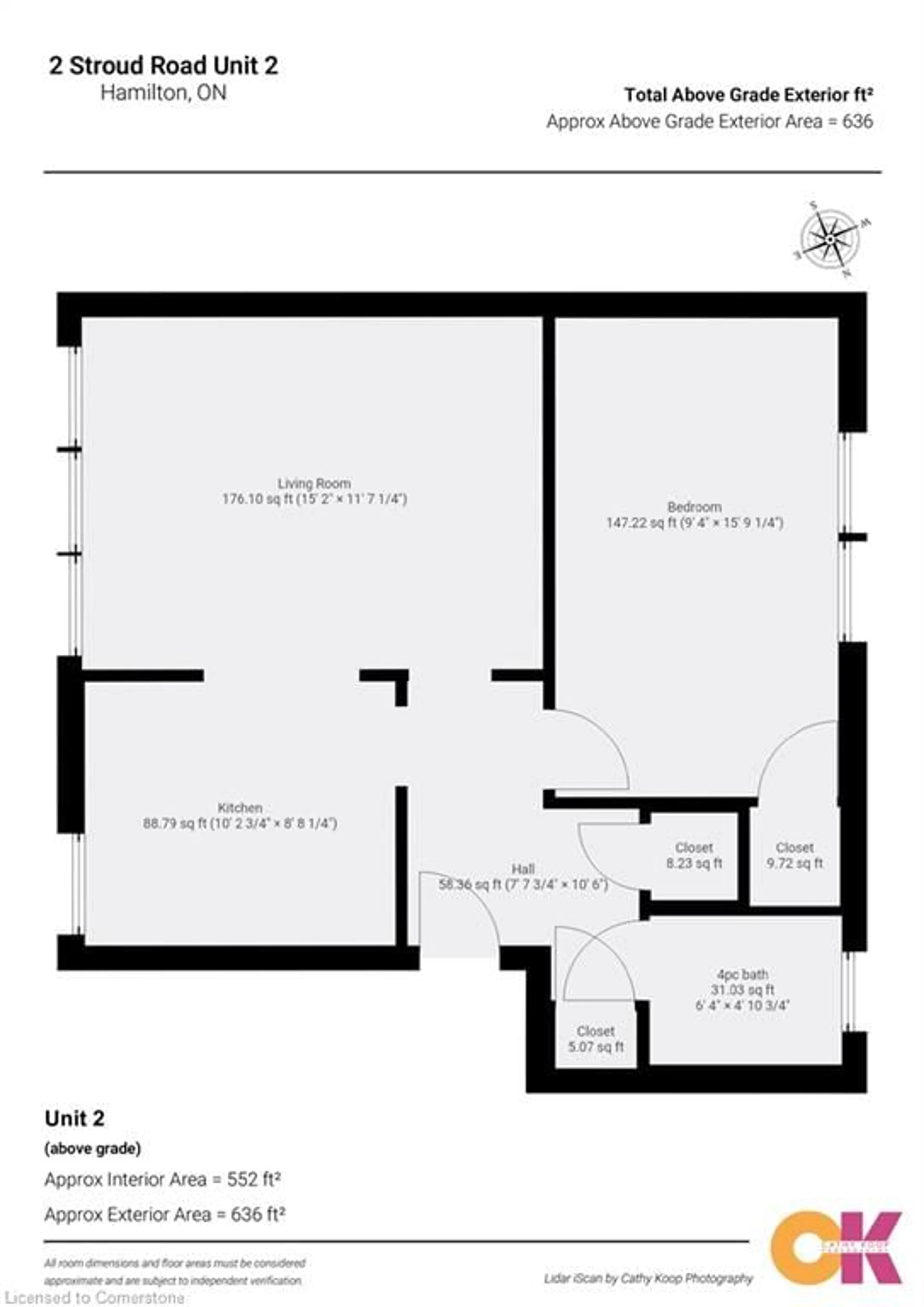 Floor plan for 2 Stroud Rd #2, Hamilton Ontario L8S 1Z6