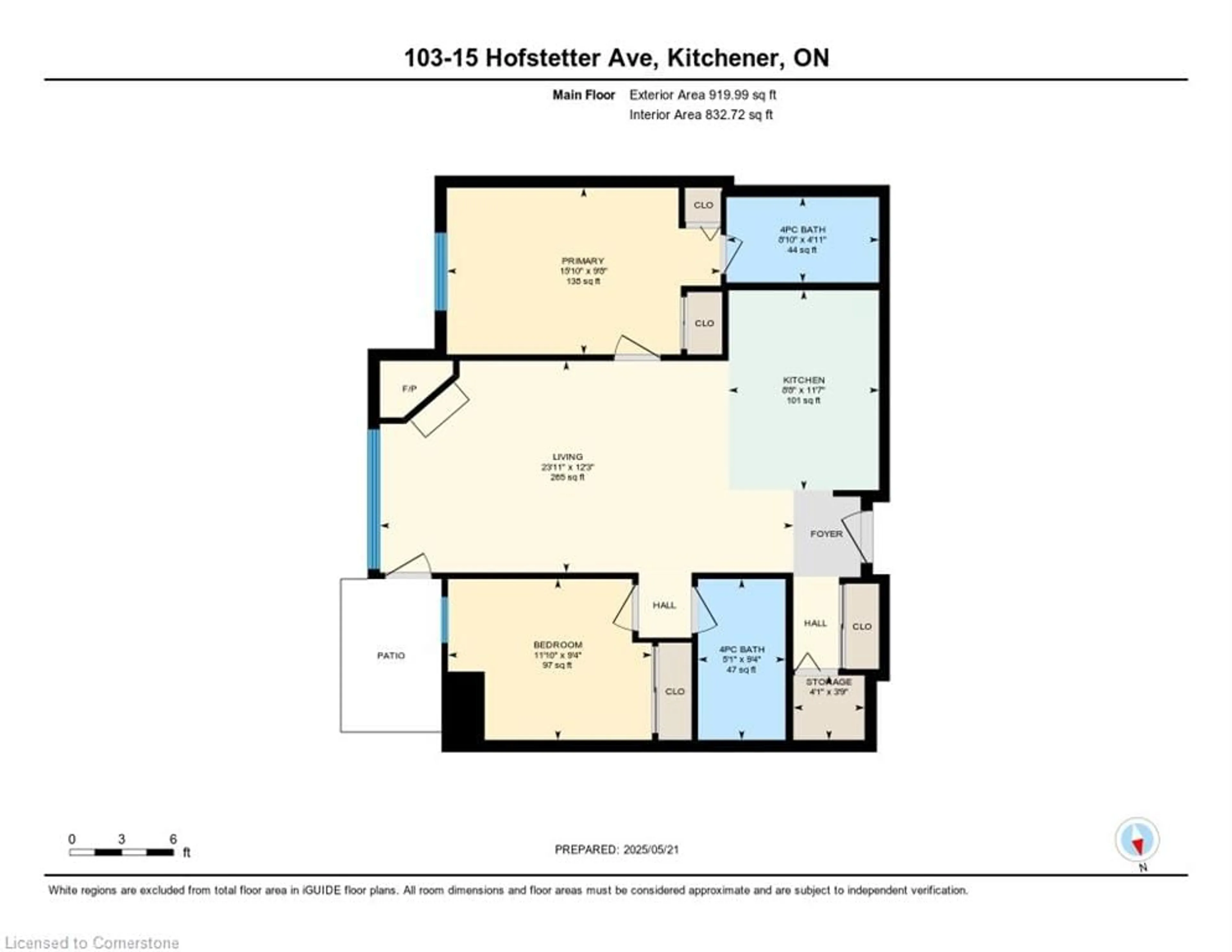 Floor plan for 15 Hofstetter Ave #103, Kitchener Ontario N2A 3Z7