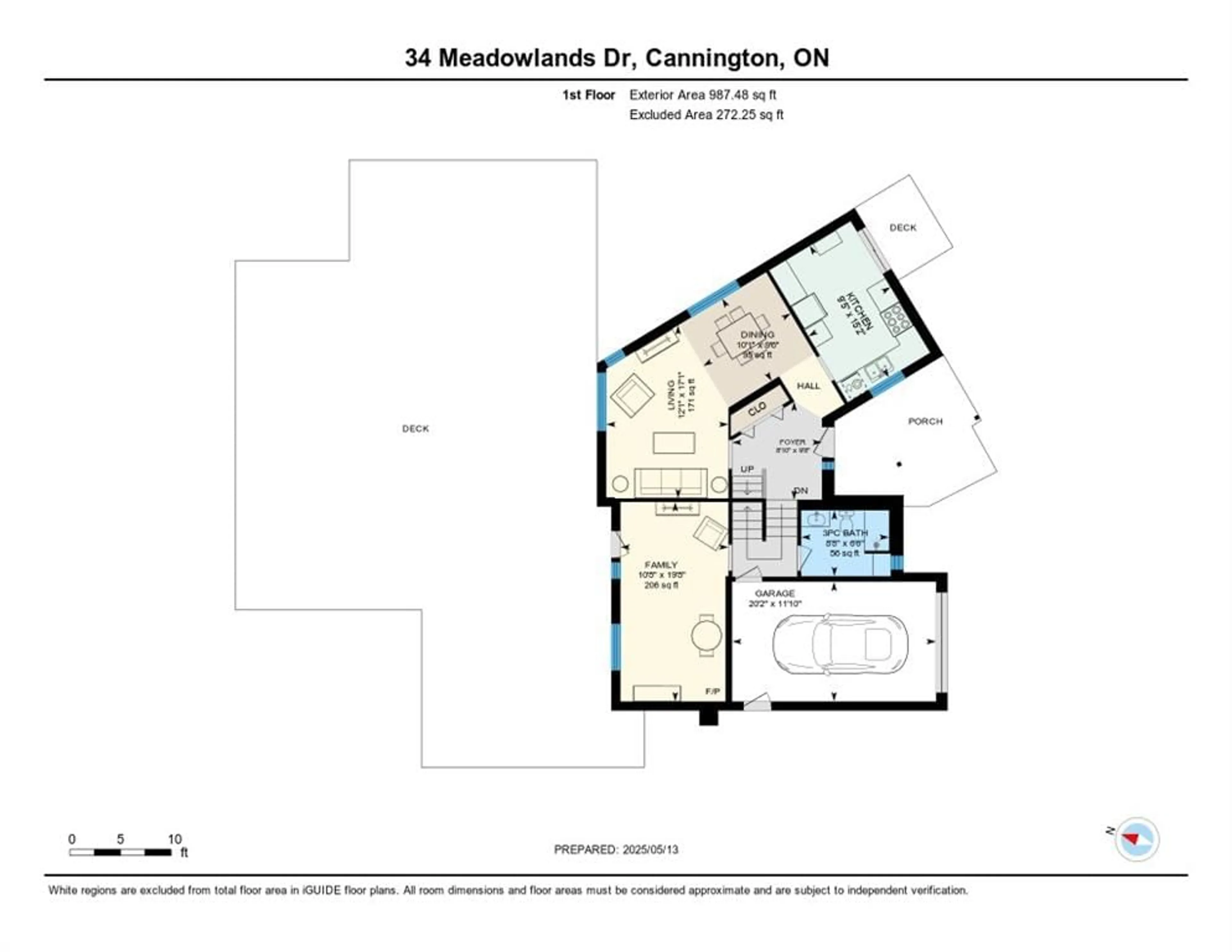 Floor plan for 34 Meadowlands Dr, Cannington Ontario L0E 1E0