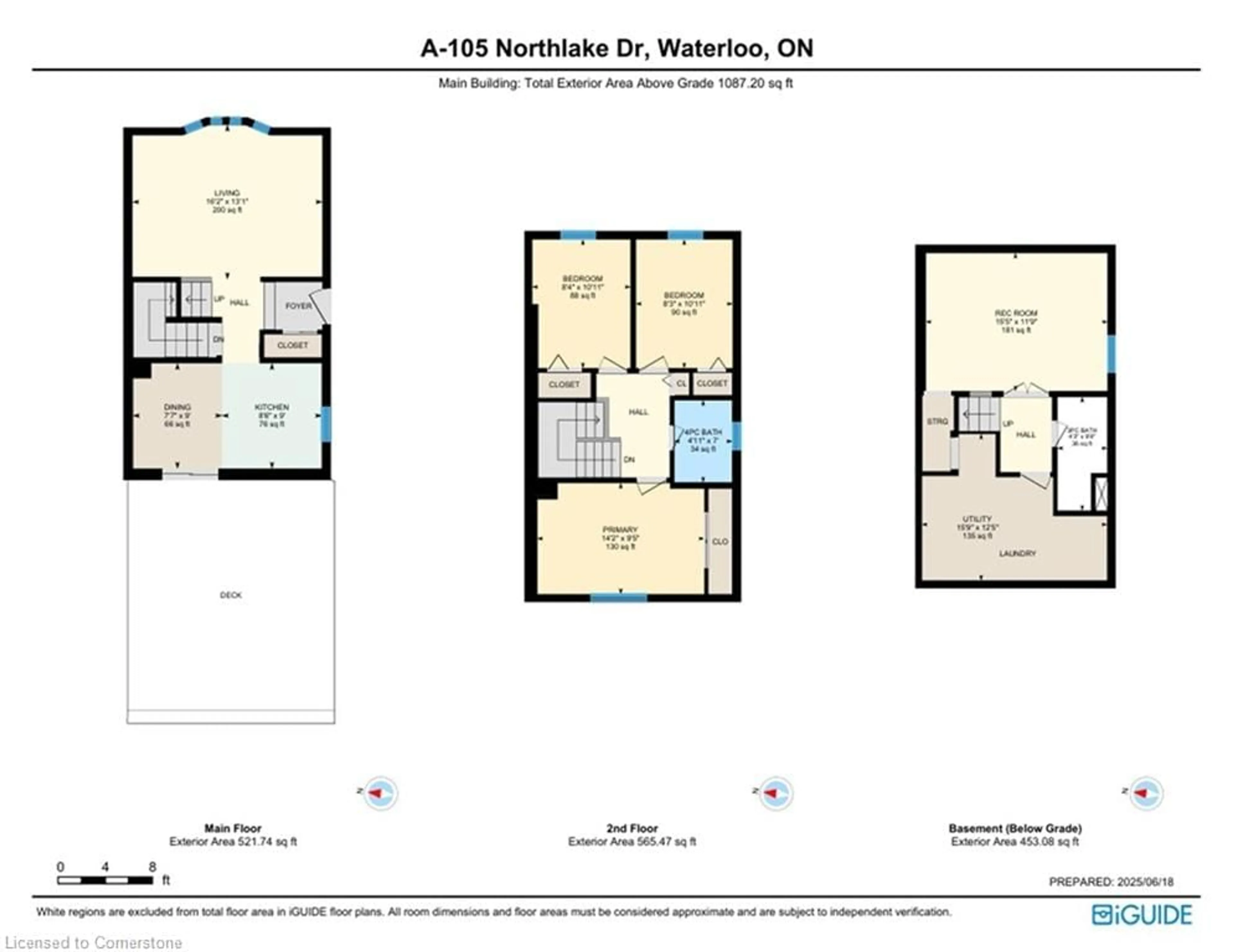 Floor plan for 105 Northlake Dr #A, Waterloo Ontario N2V 1M2
