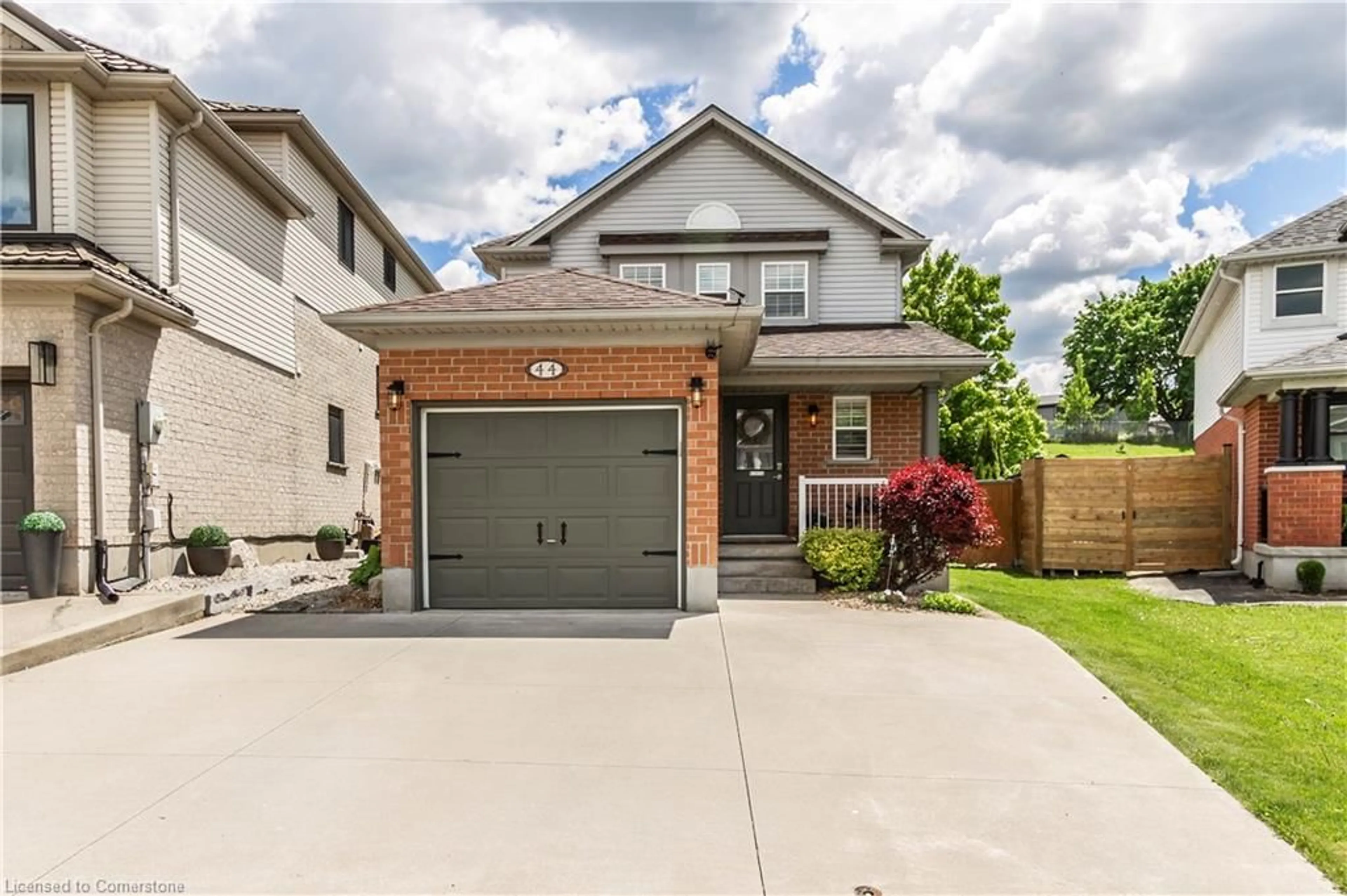 Home with brick exterior material, street for 44 Chrysler Cres, Cambridge Ontario N3H 5S5