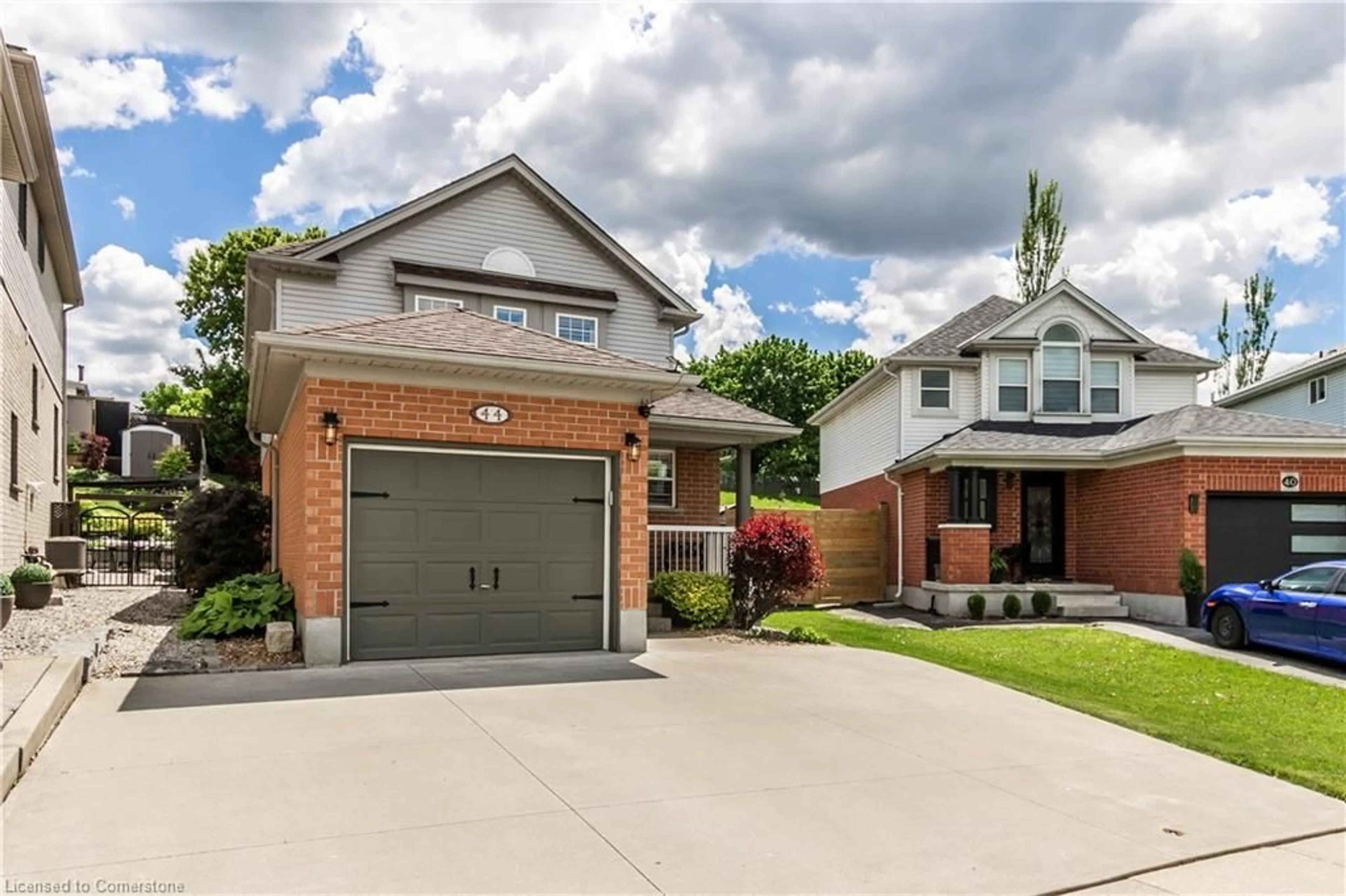 Home with brick exterior material, street for 44 Chrysler Cres, Cambridge Ontario N3H 5S5