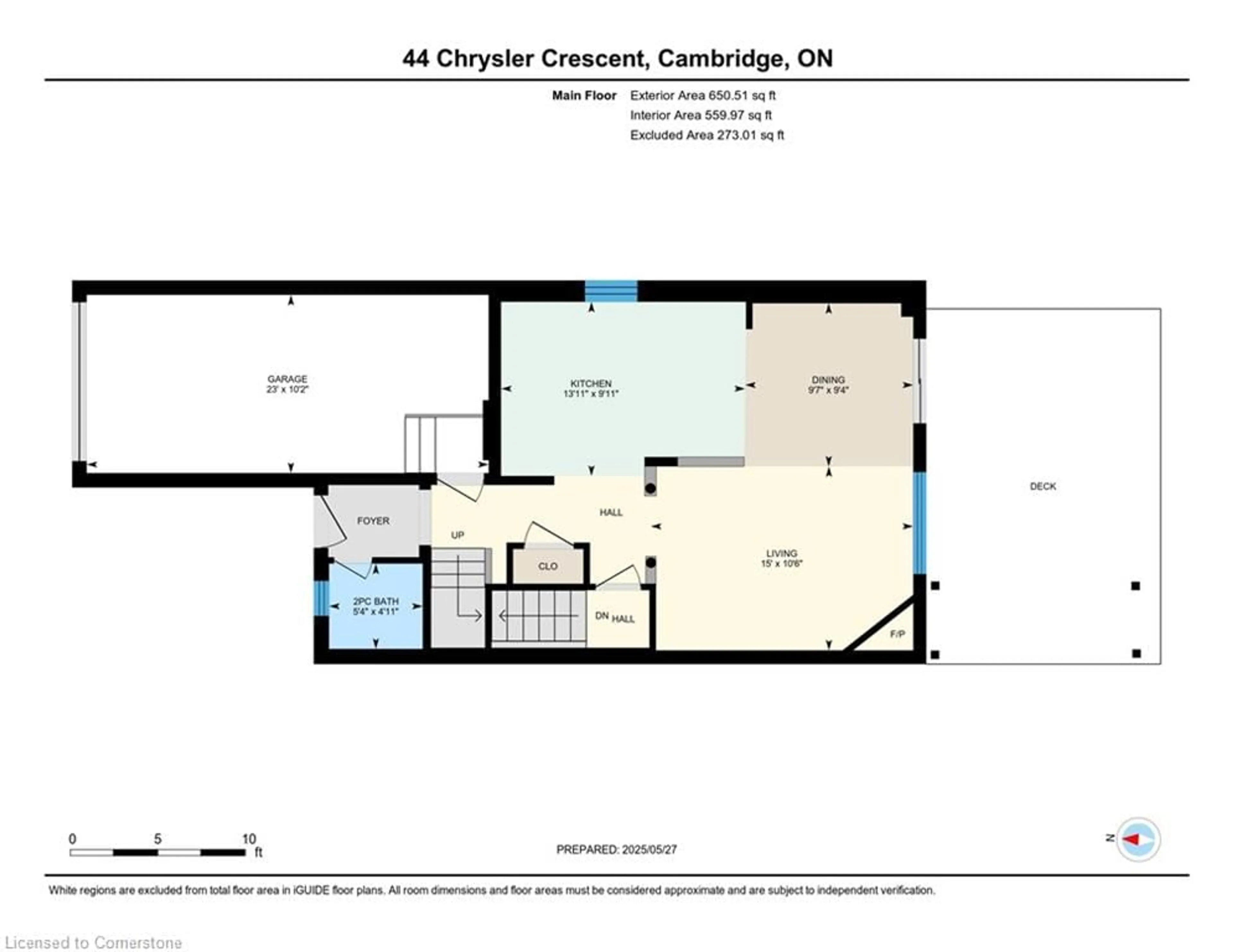 Floor plan for 44 Chrysler Cres, Cambridge Ontario N3H 5S5