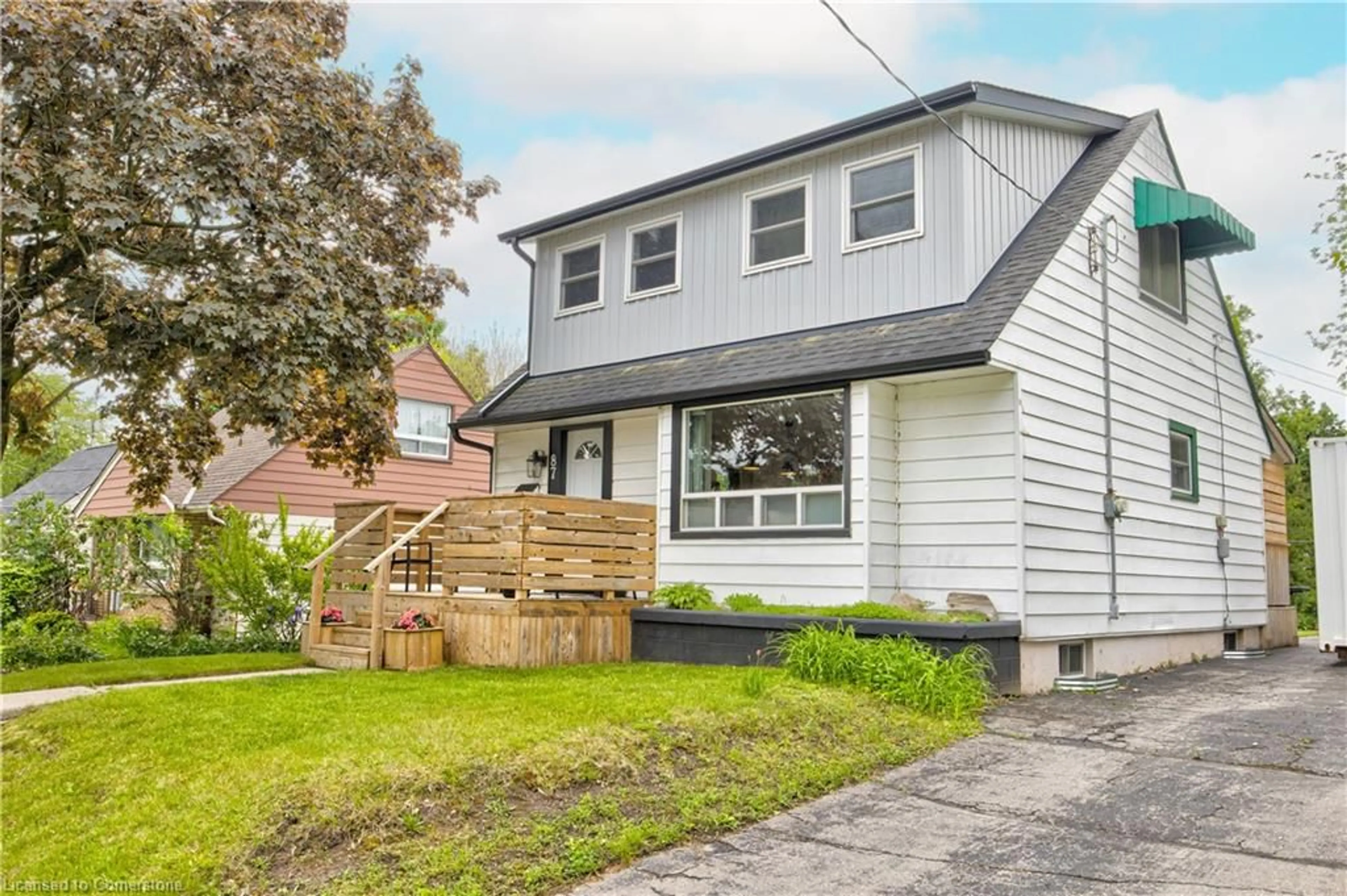Home with vinyl exterior material, street for 87 Stewart Ave, Cambridge Ontario N1R 2V1
