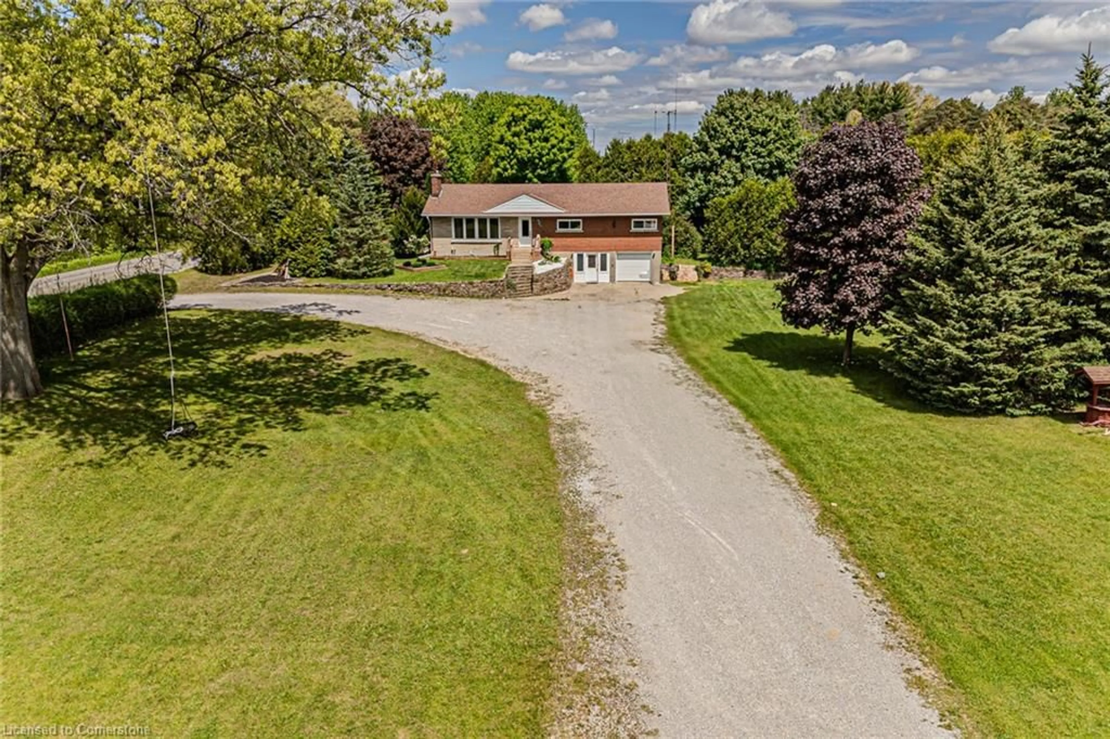 A pic from outside/outdoor area/front of a property/back of a property/a pic from drone, street for 2364 Windham West Quarterline Rd, Simcoe Ontario N3Y 4J9