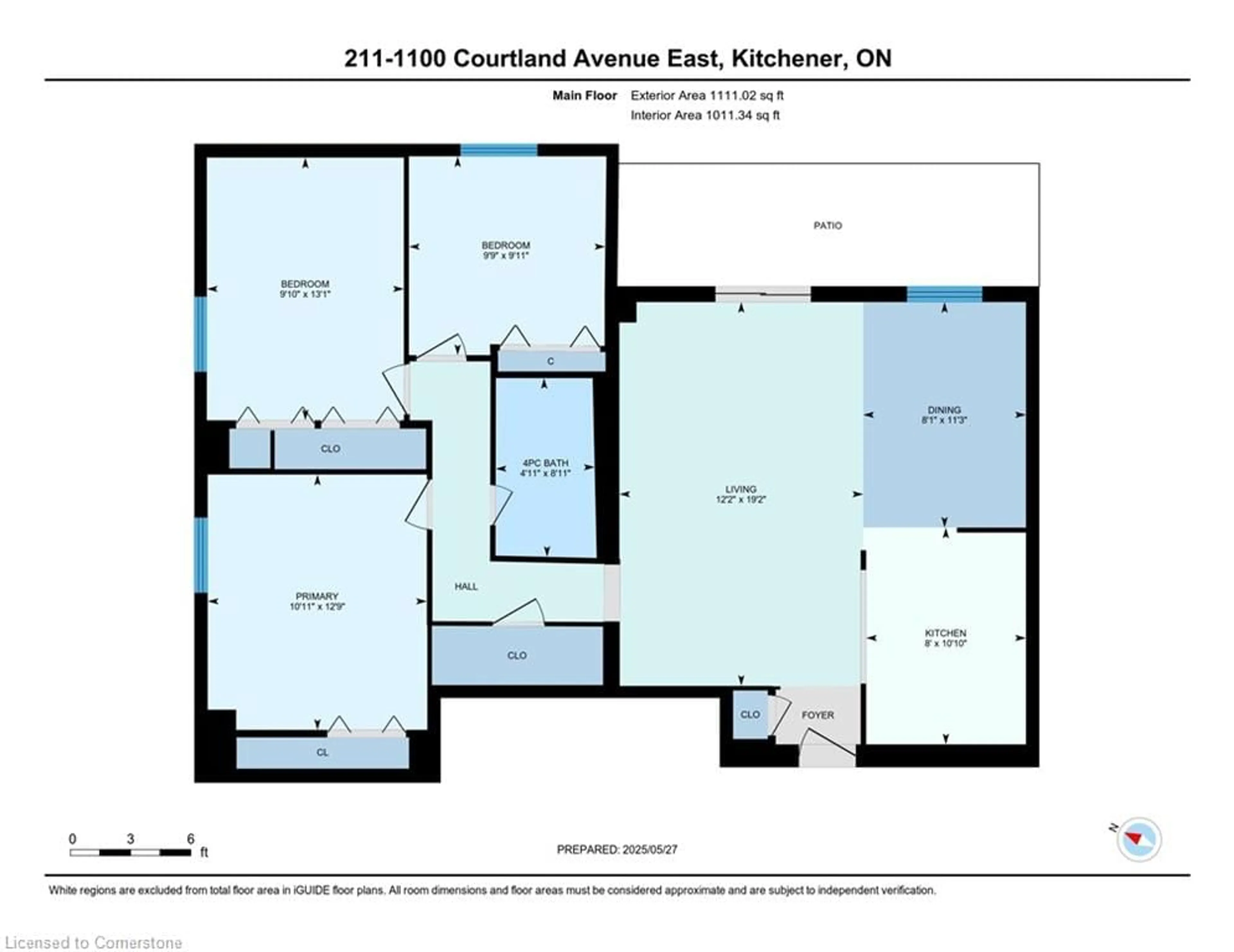 Floor plan for 1100 Courtland Ave #211, Kitchener Ontario N2C 2H9