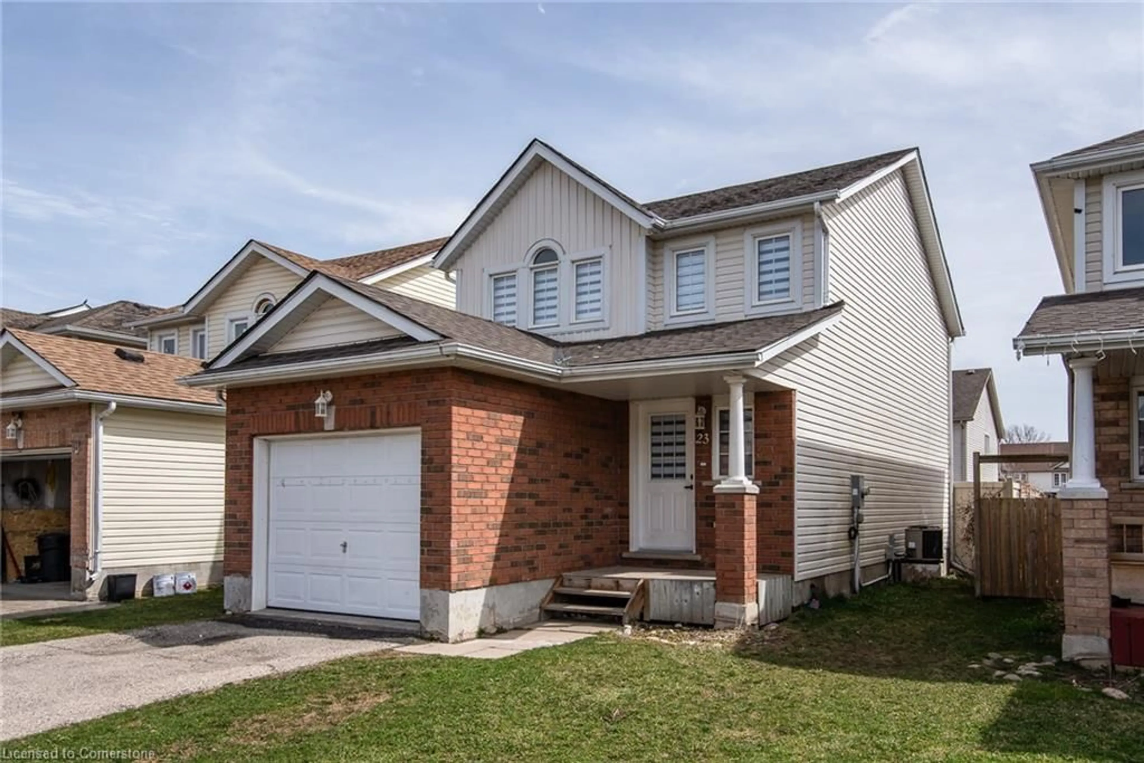 Home with brick exterior material, street for 23 Dahlia St, Kitchener Ontario N2E 3Y9