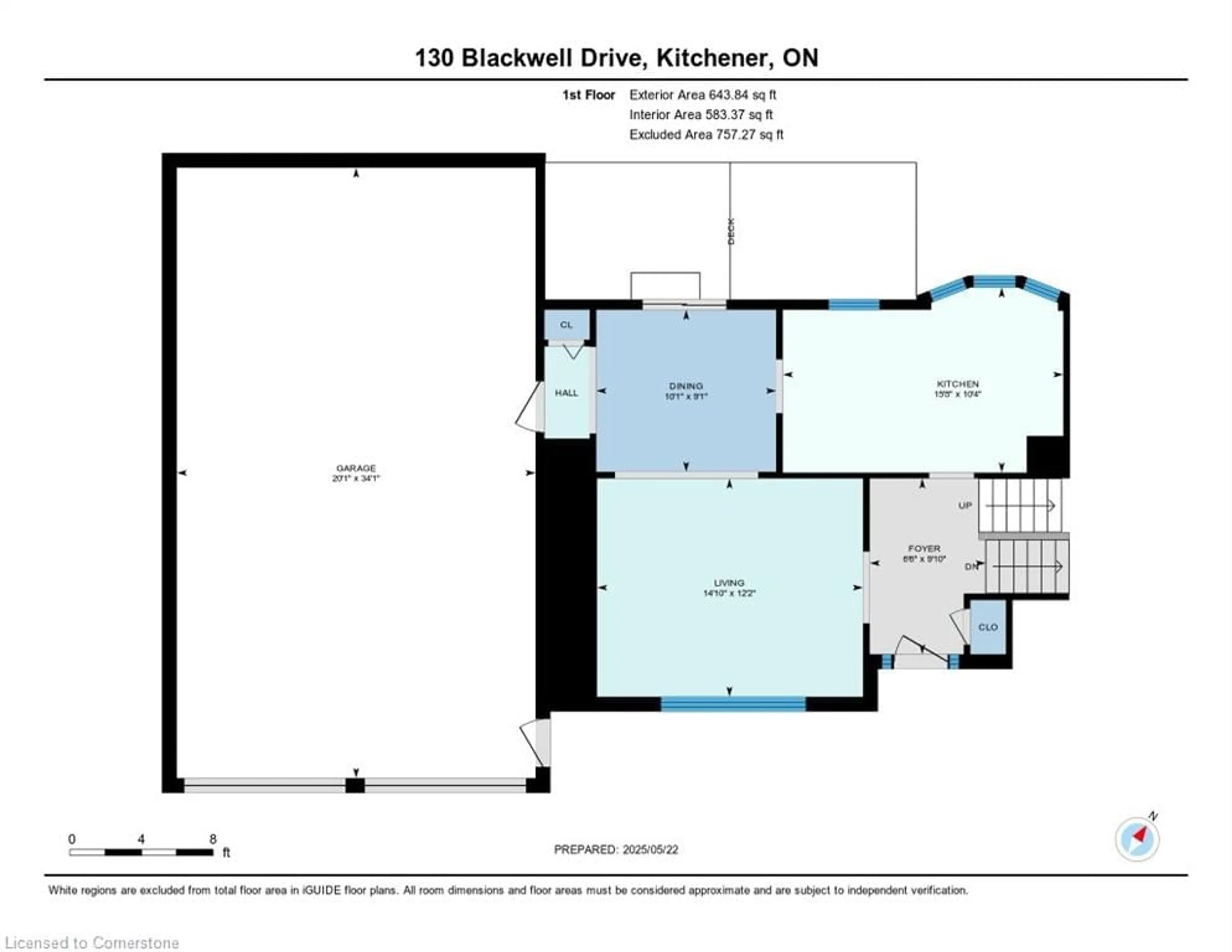 Floor plan for 130 Blackwell Dr, Kitchener Ontario N2N 2P9
