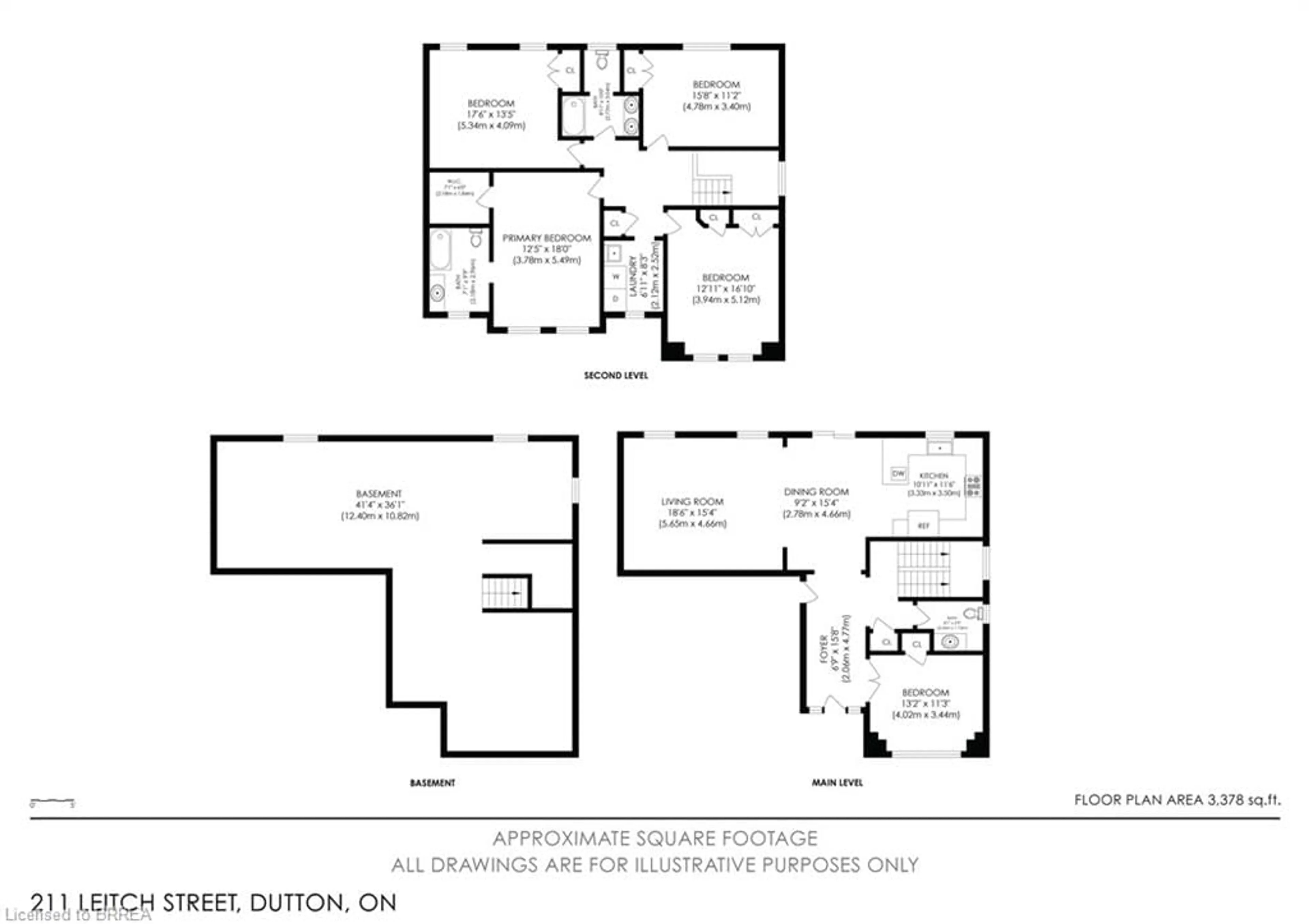 Floor plan for 211 Leitch St, Dutton Ontario N0L 1J0