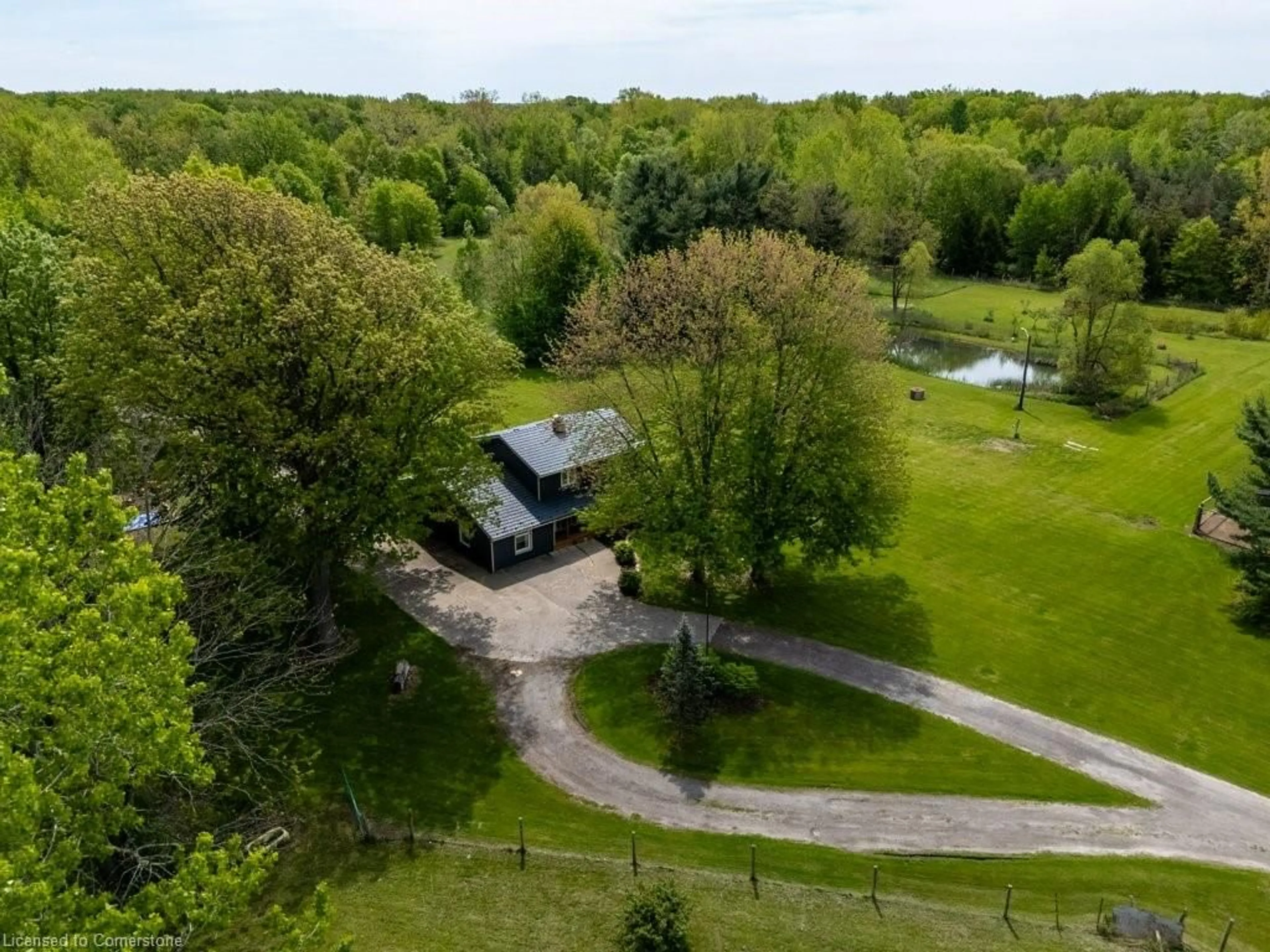 A pic from outside/outdoor area/front of a property/back of a property/a pic from drone, forest/trees view for 53887 Zion Rd, Wainfleet Ontario L0S 1V0