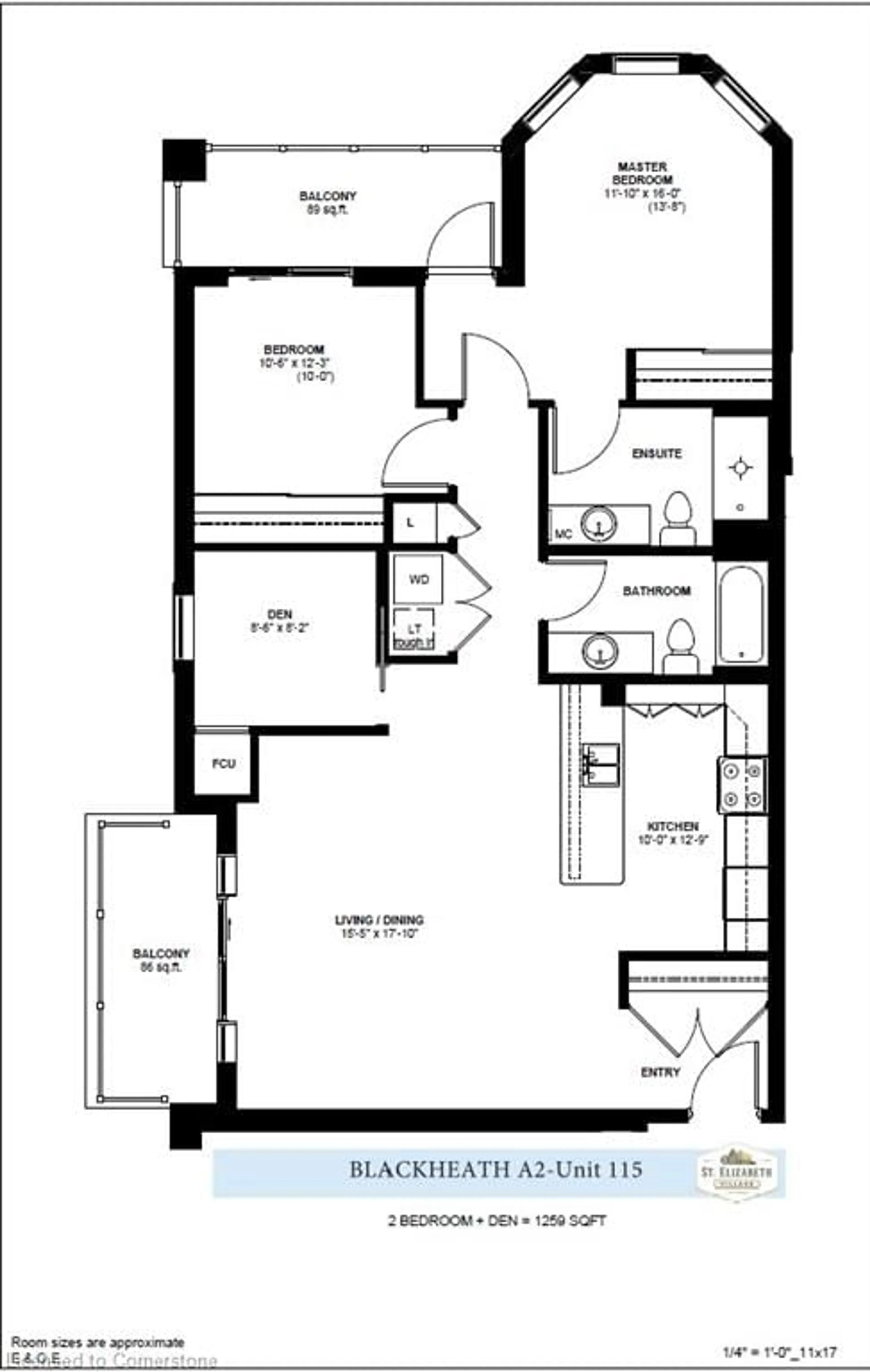 Floor plan for 39 Sister Varga Terr #115, Hamilton Ontario L9B 0J7