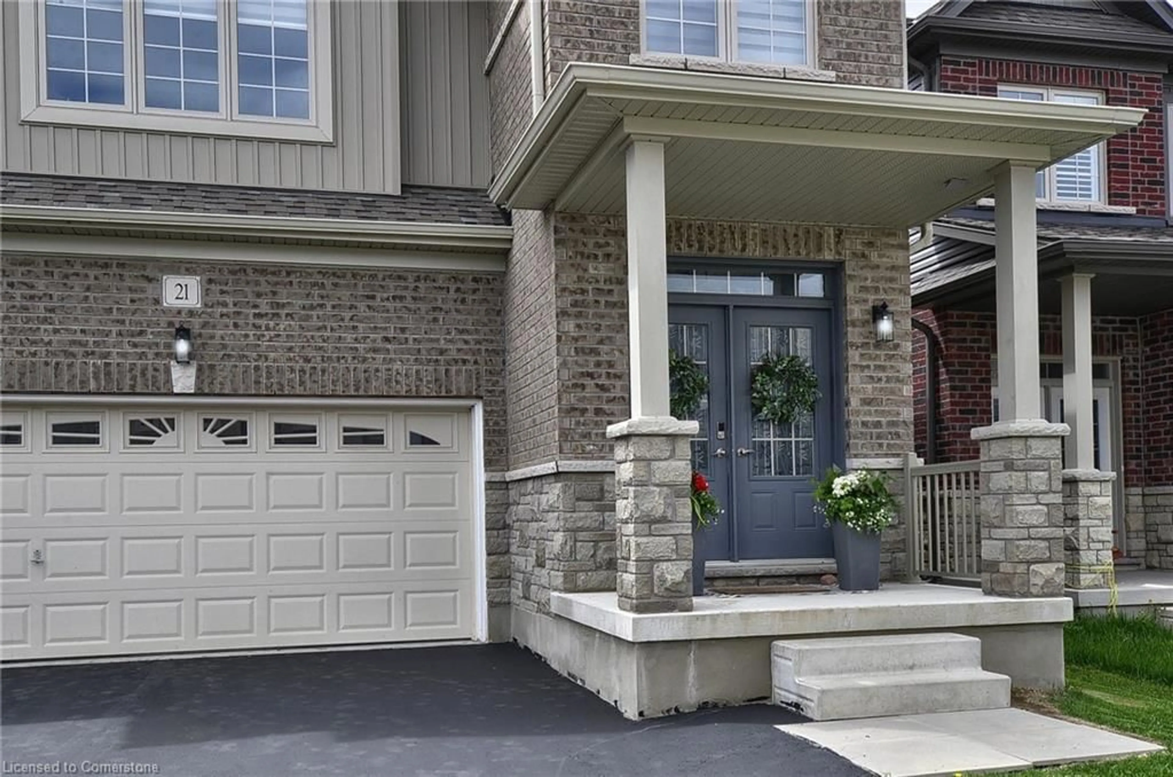 Home with brick exterior material, street for 21 Gourlay Farm Lane, Ayr Ontario N0B 1E0
