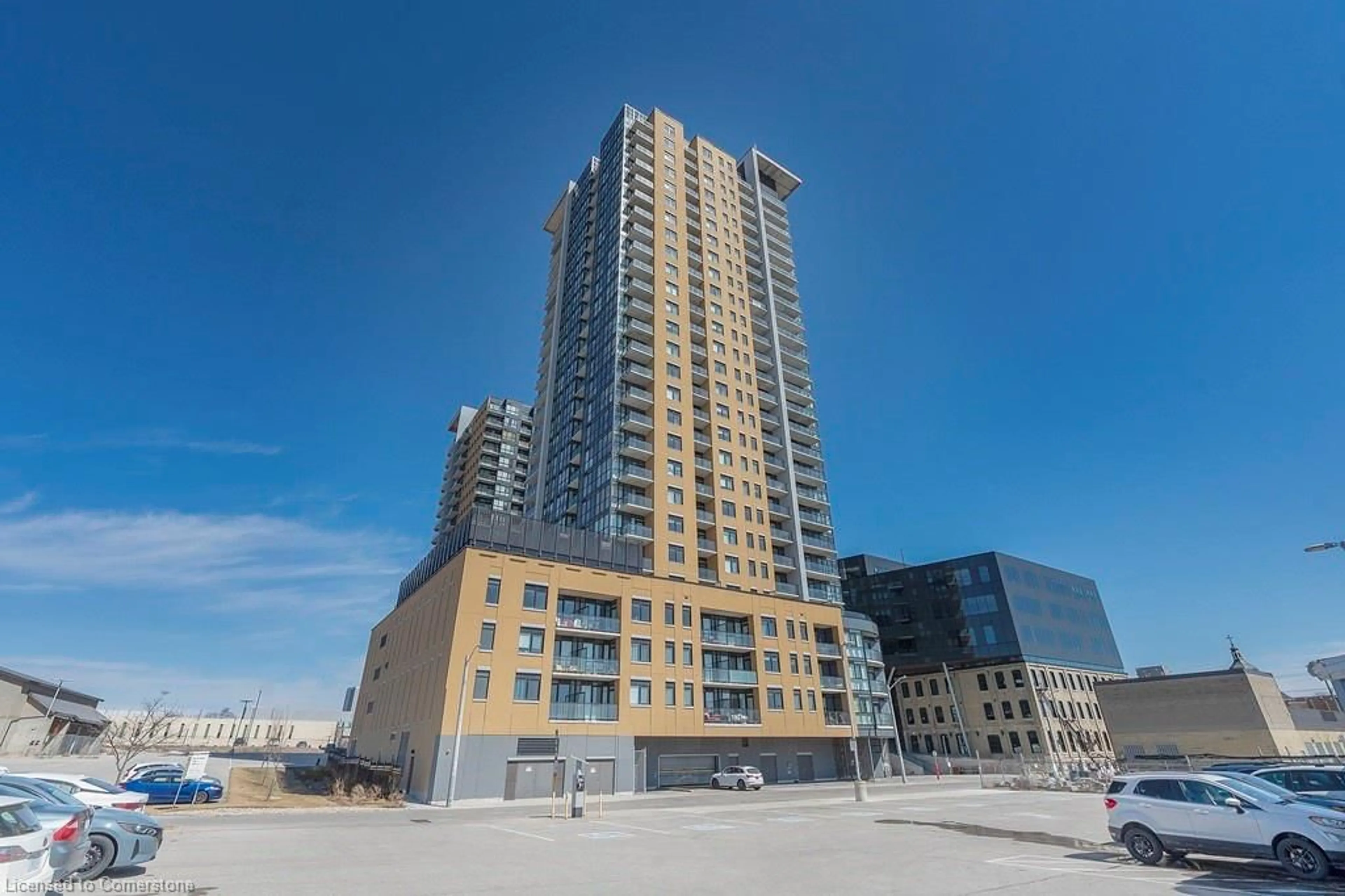 A pic from outside/outdoor area/front of a property/back of a property/a pic from drone, unknown for 108 Garment St #310, Kitchener Ontario N2G 0E2