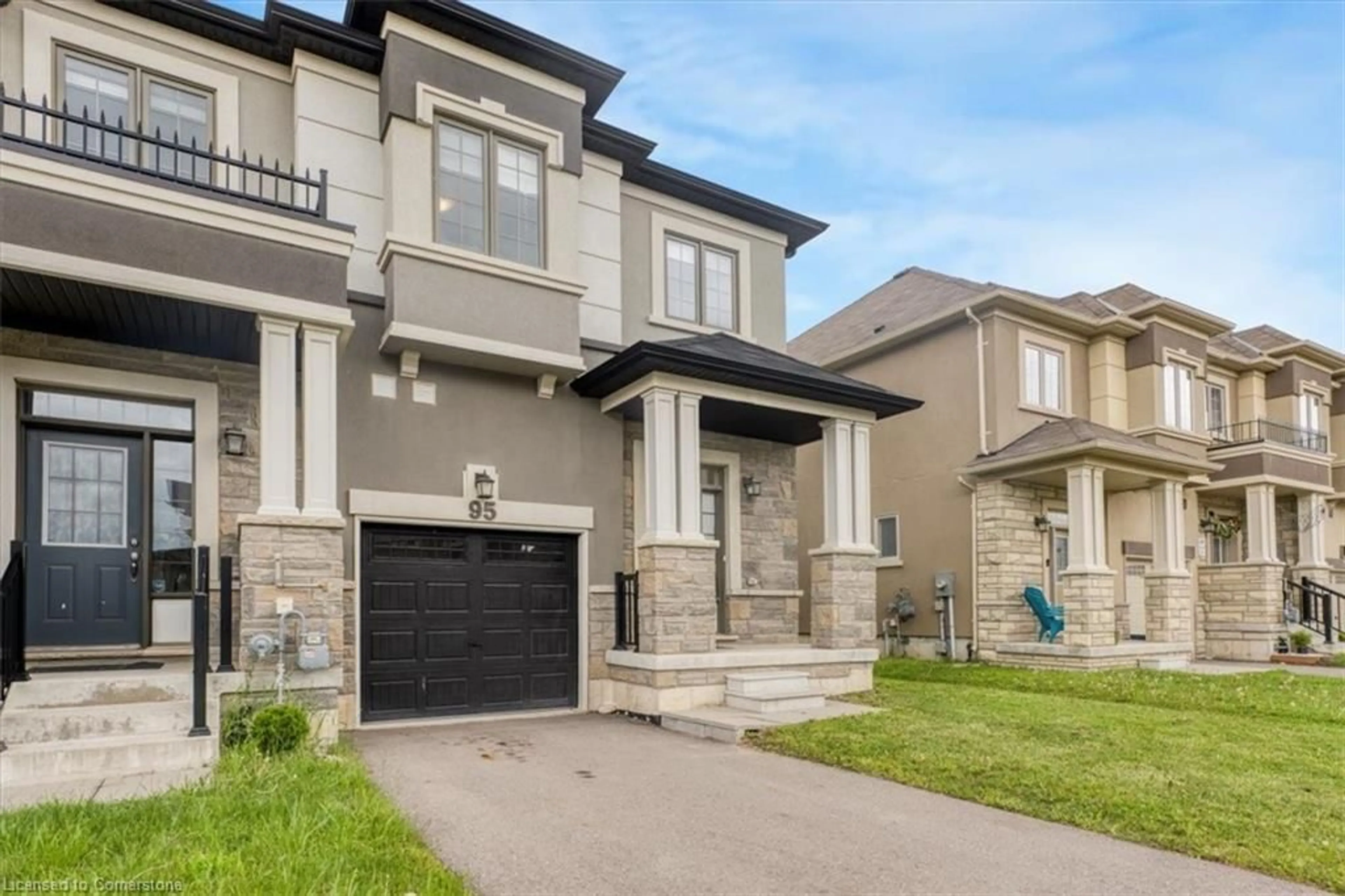 Home with brick exterior material, street for 95 Bilanski Farm Rd, Brantford Ontario N3S 0U4