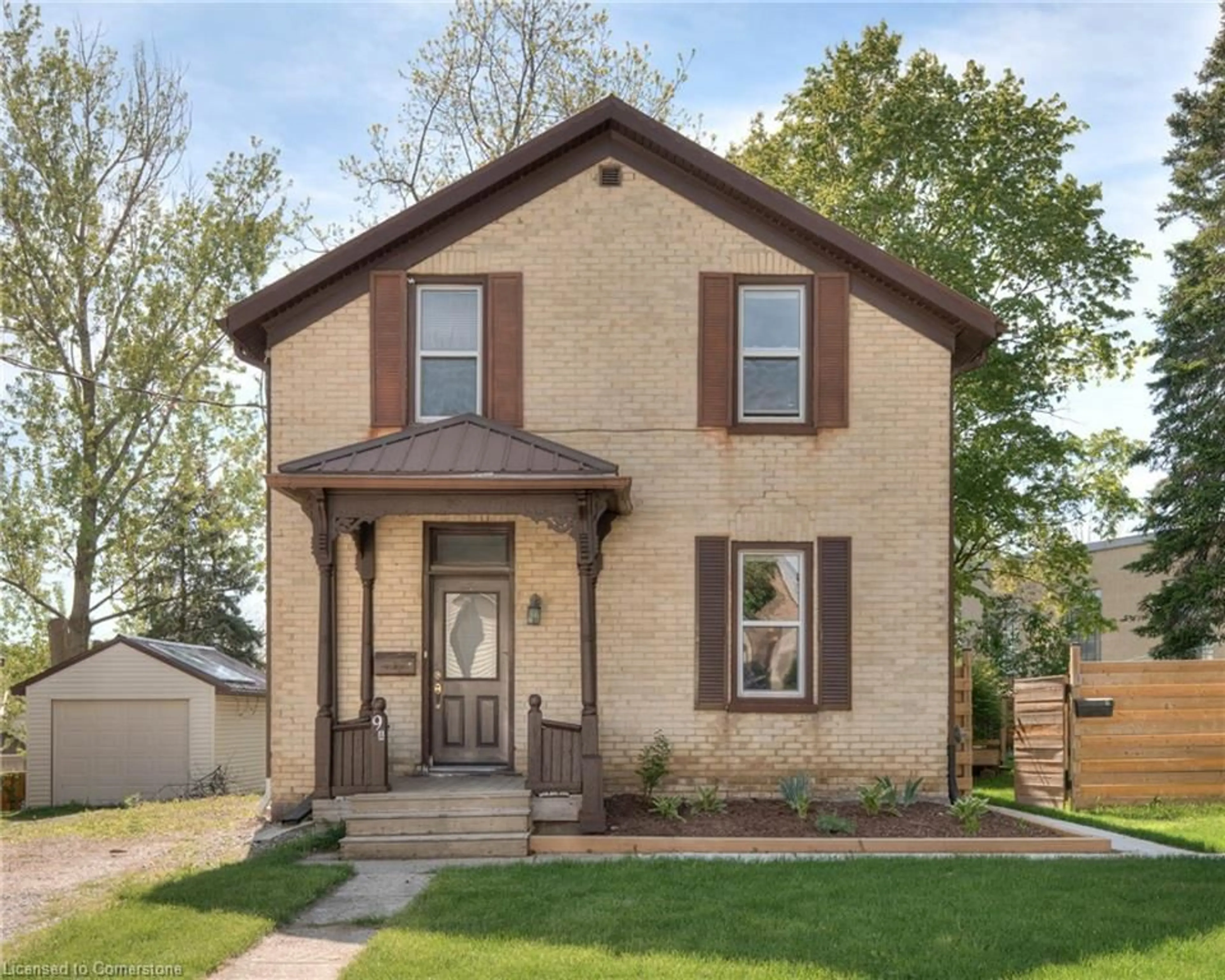 Home with brick exterior material, street for 9 Cross St, Elmira Ontario N3B 2S3