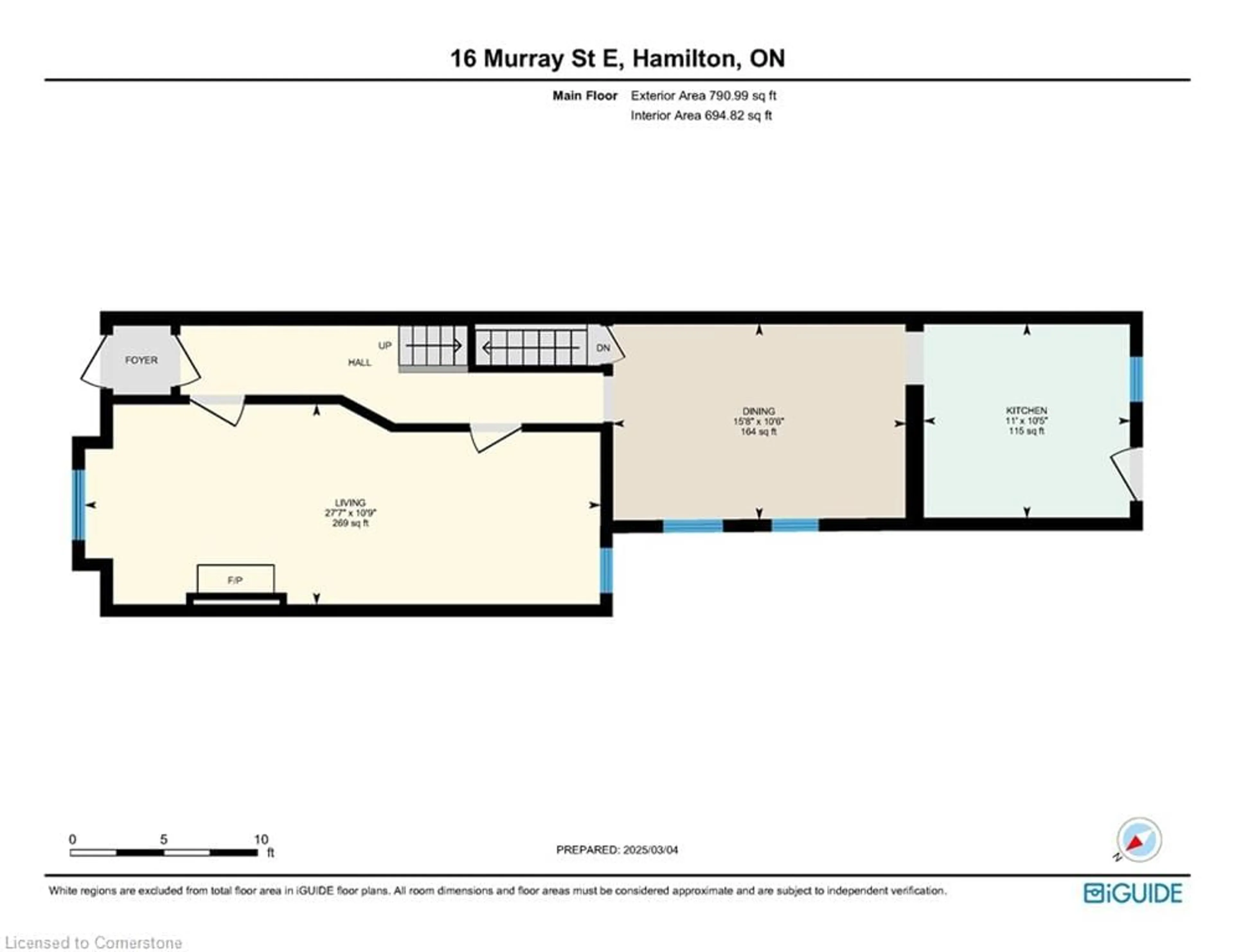 Floor plan for 16 Murray St, Hamilton Ontario L8L 3E7