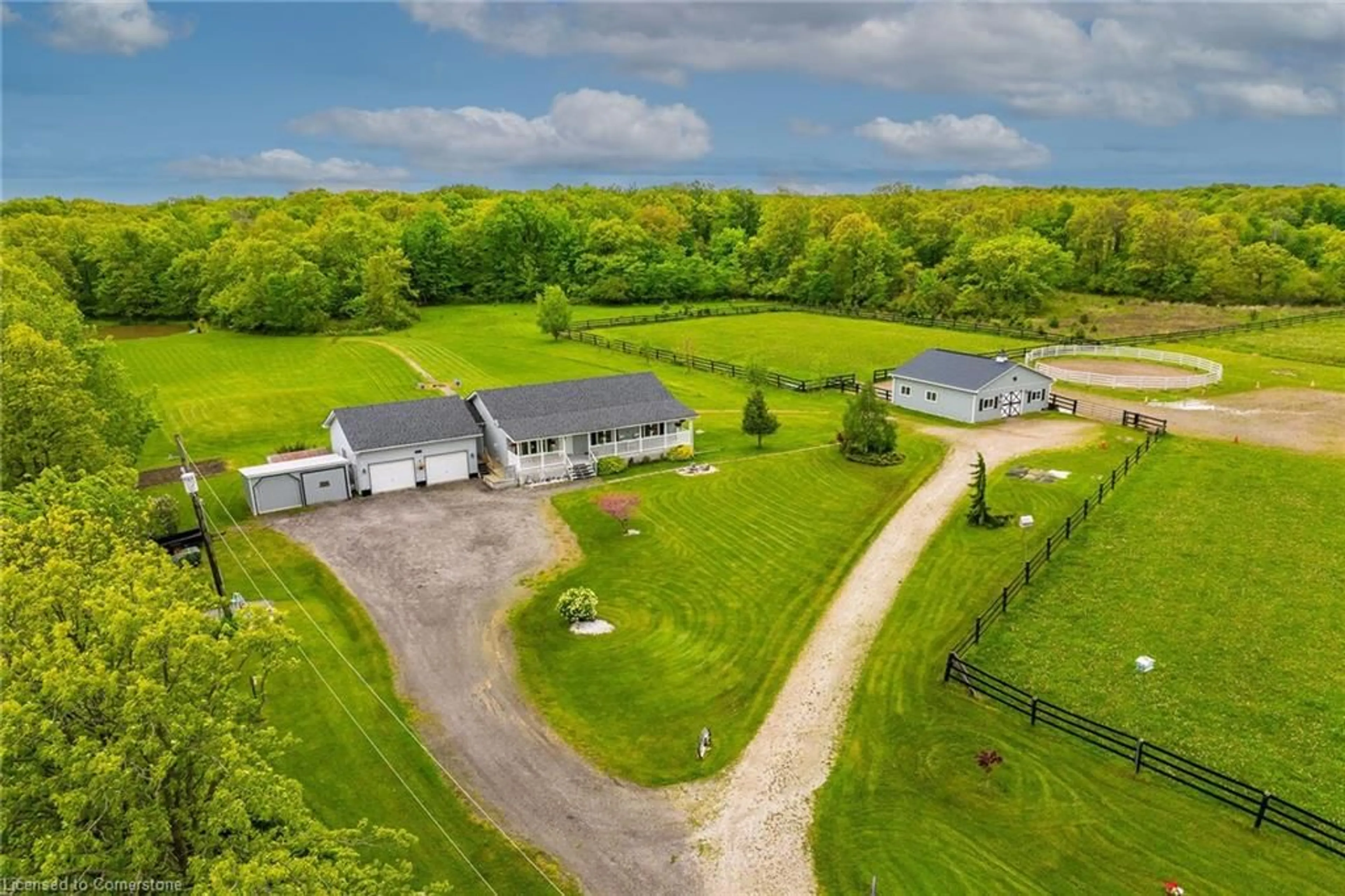 A pic from outside/outdoor area/front of a property/back of a property/a pic from drone, unknown for 726 Indiana Rd, Canfield Ontario N0A 1C0