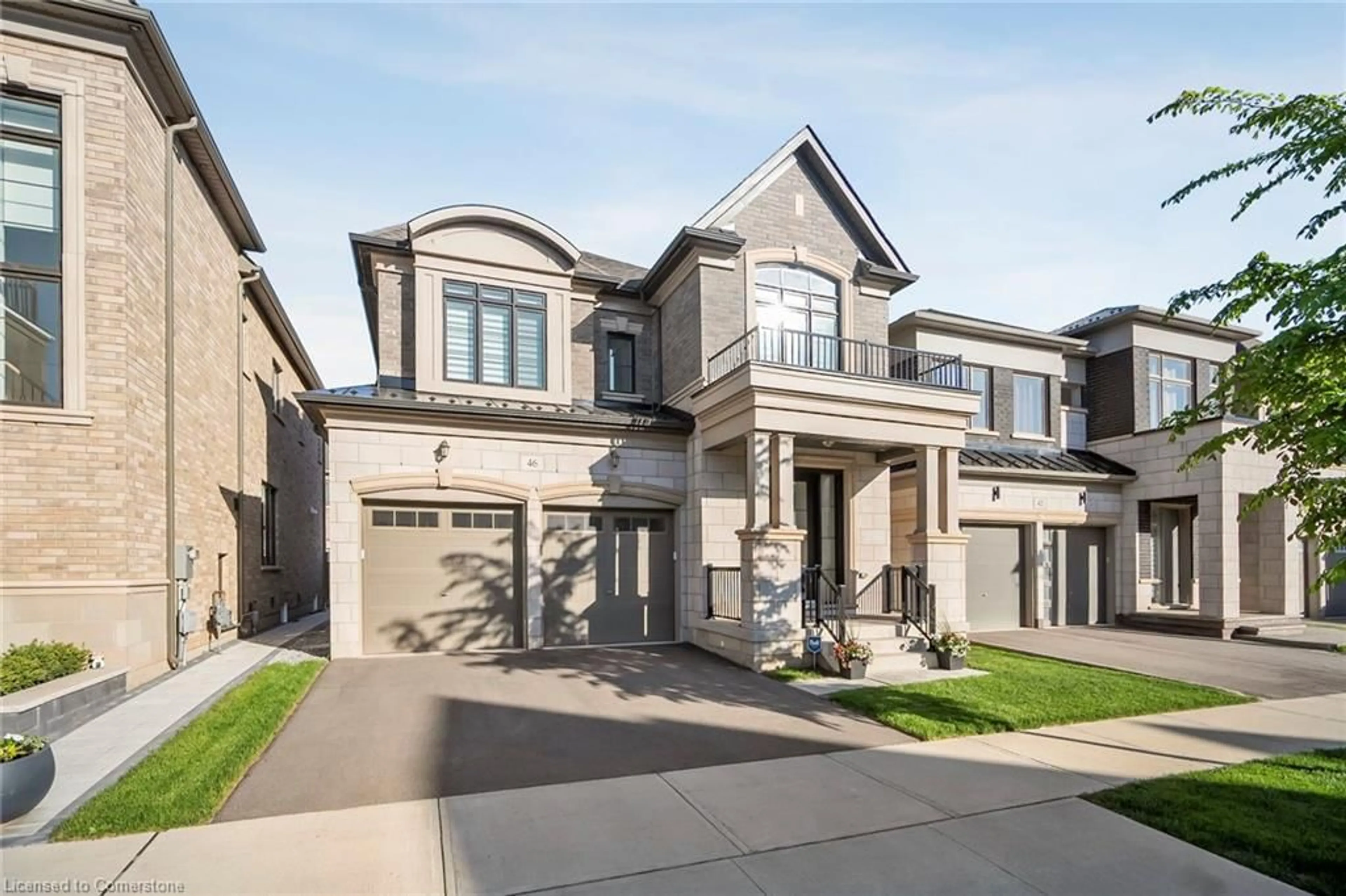 Home with brick exterior material, street for 46 Boulton Trail, Oakville Ontario L6H 0Z9