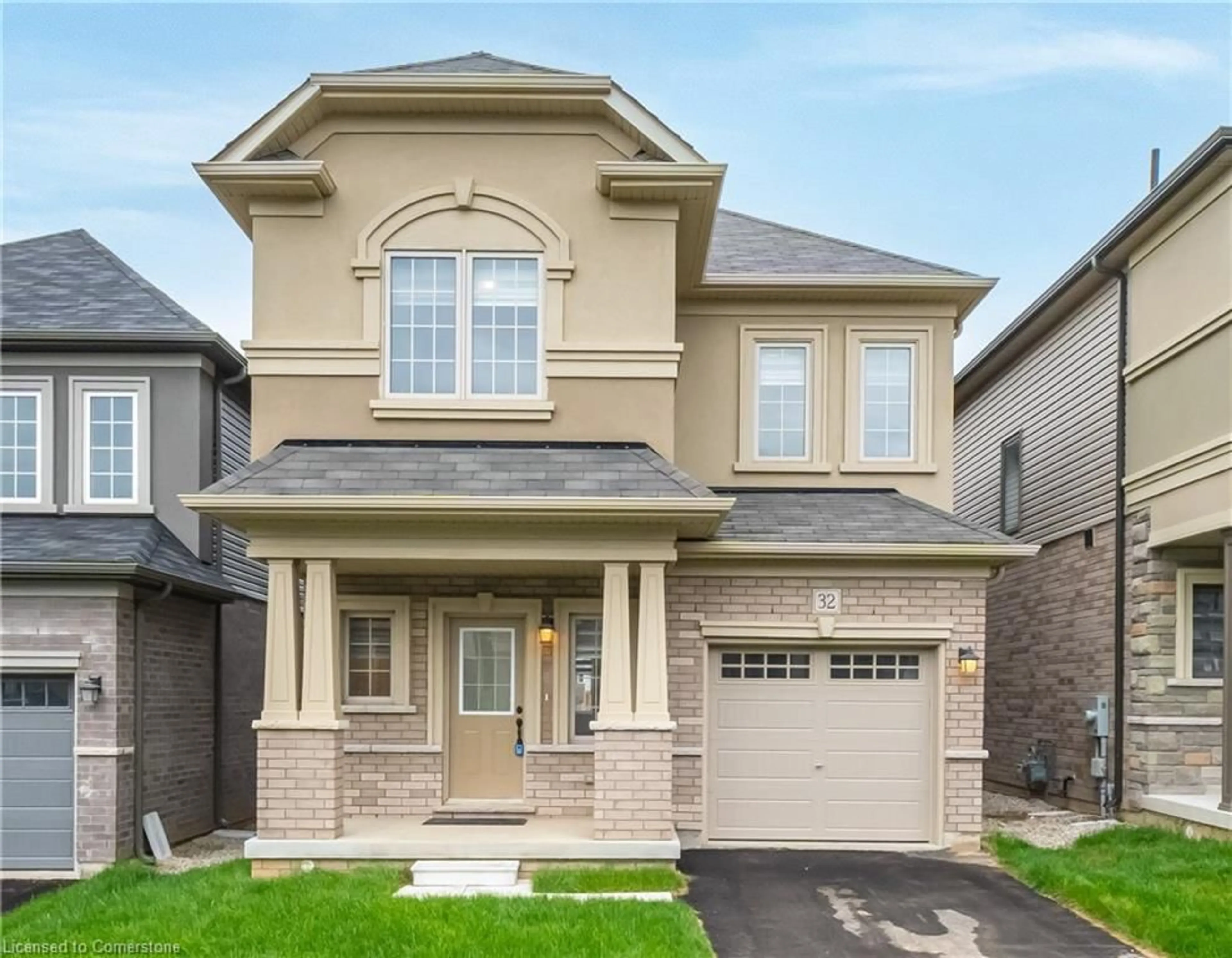 Home with brick exterior material, street for 32 George Brier Dr, Paris Ontario N3L 0L3