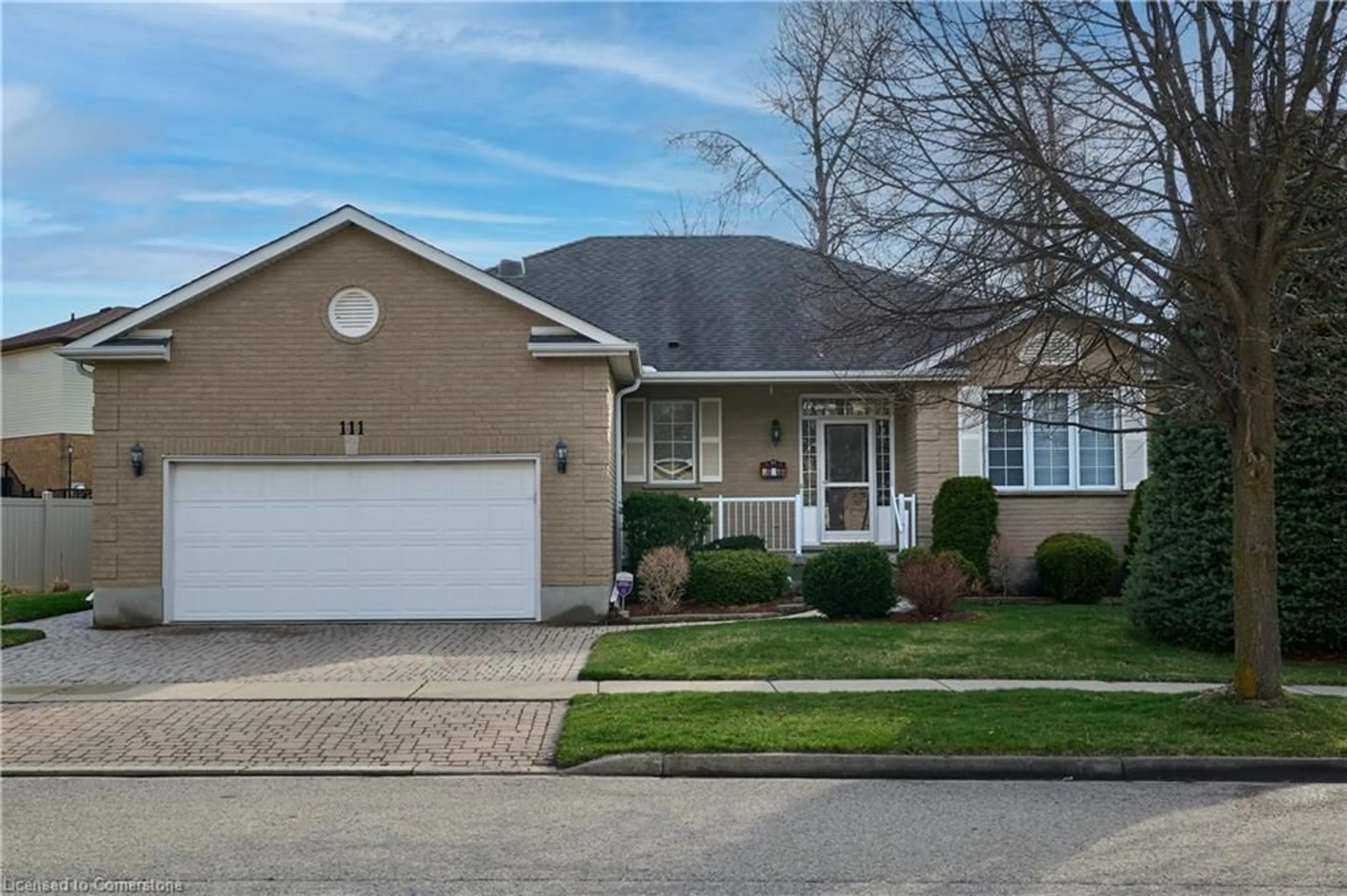 Home with vinyl exterior material, street for 111 Briarmeadow Pl, Kitchener Ontario N2A 4C6