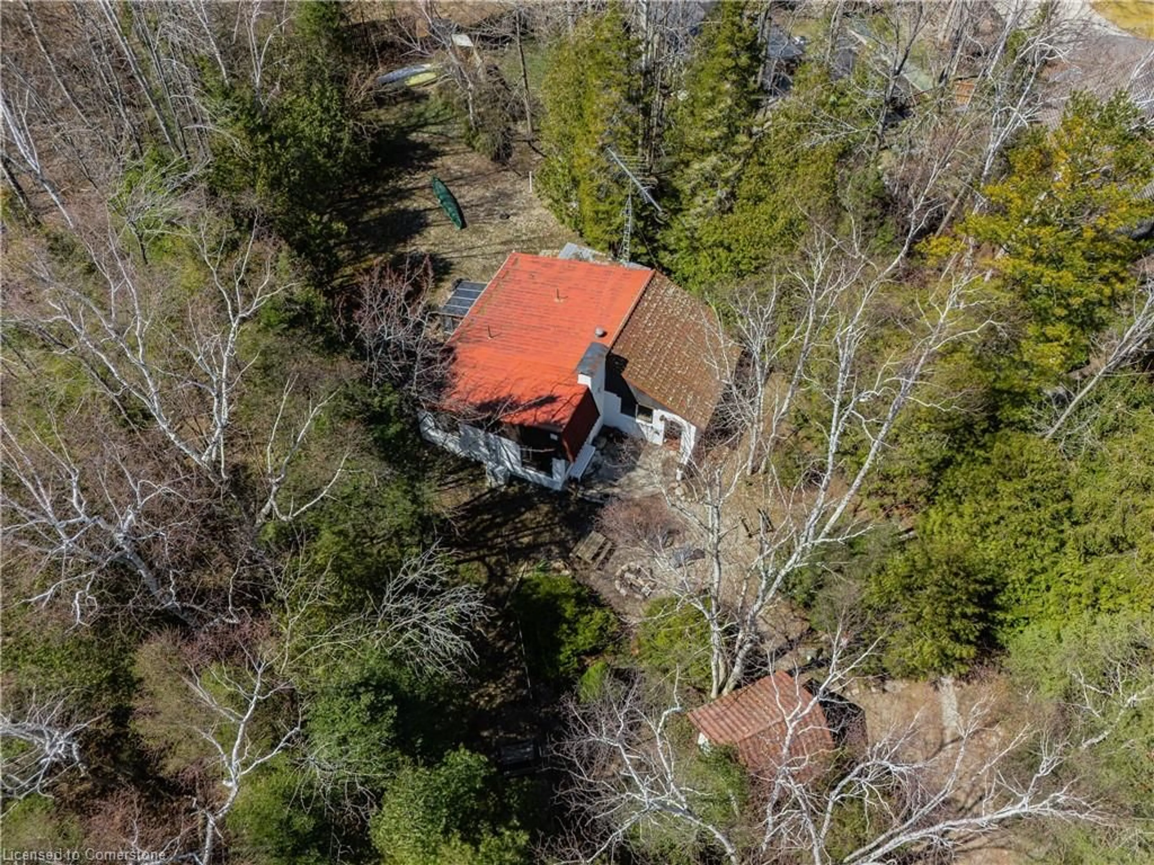 A pic from outside/outdoor area/front of a property/back of a property/a pic from drone, forest/trees view for 178 Brophy's Lane, The Blue Mountains Ontario L9Y 0K3