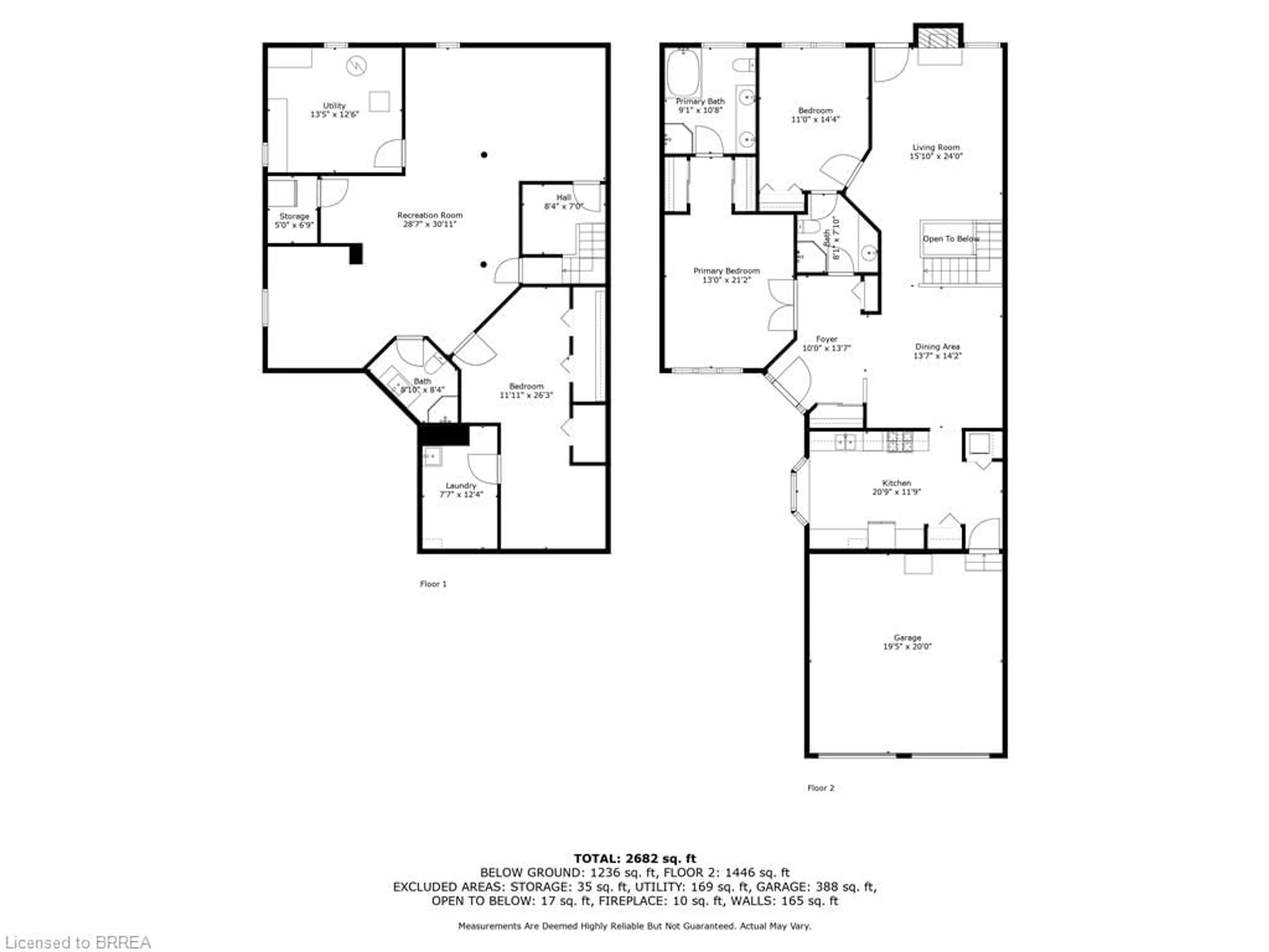 Floor plan for 71 Beasley Cres #7, Cambridge Ontario N1T 1P5