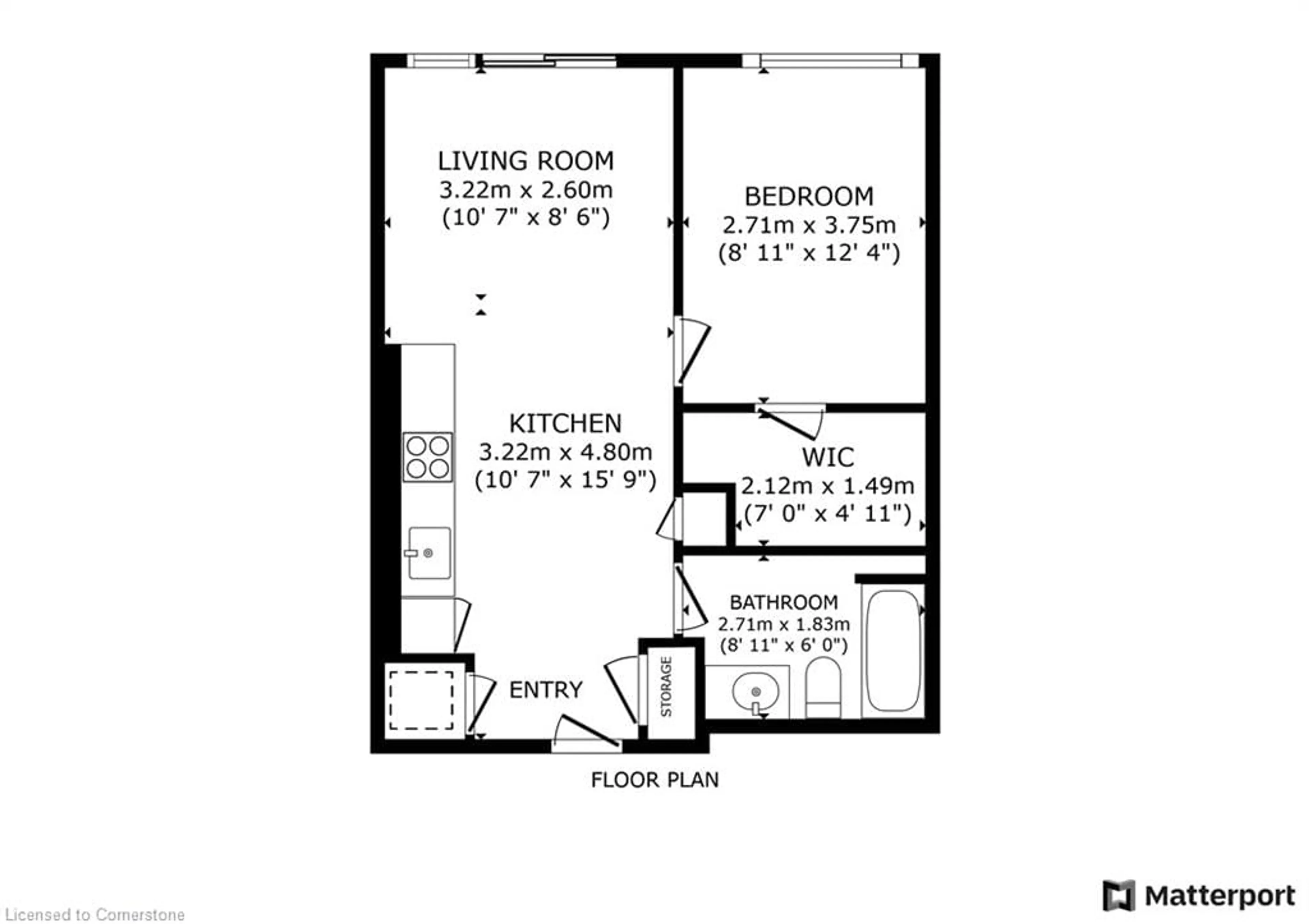 Floor plan for 125 Redpath Avenue Ave #PH 104, Toronto Ontario M4S 0B5
