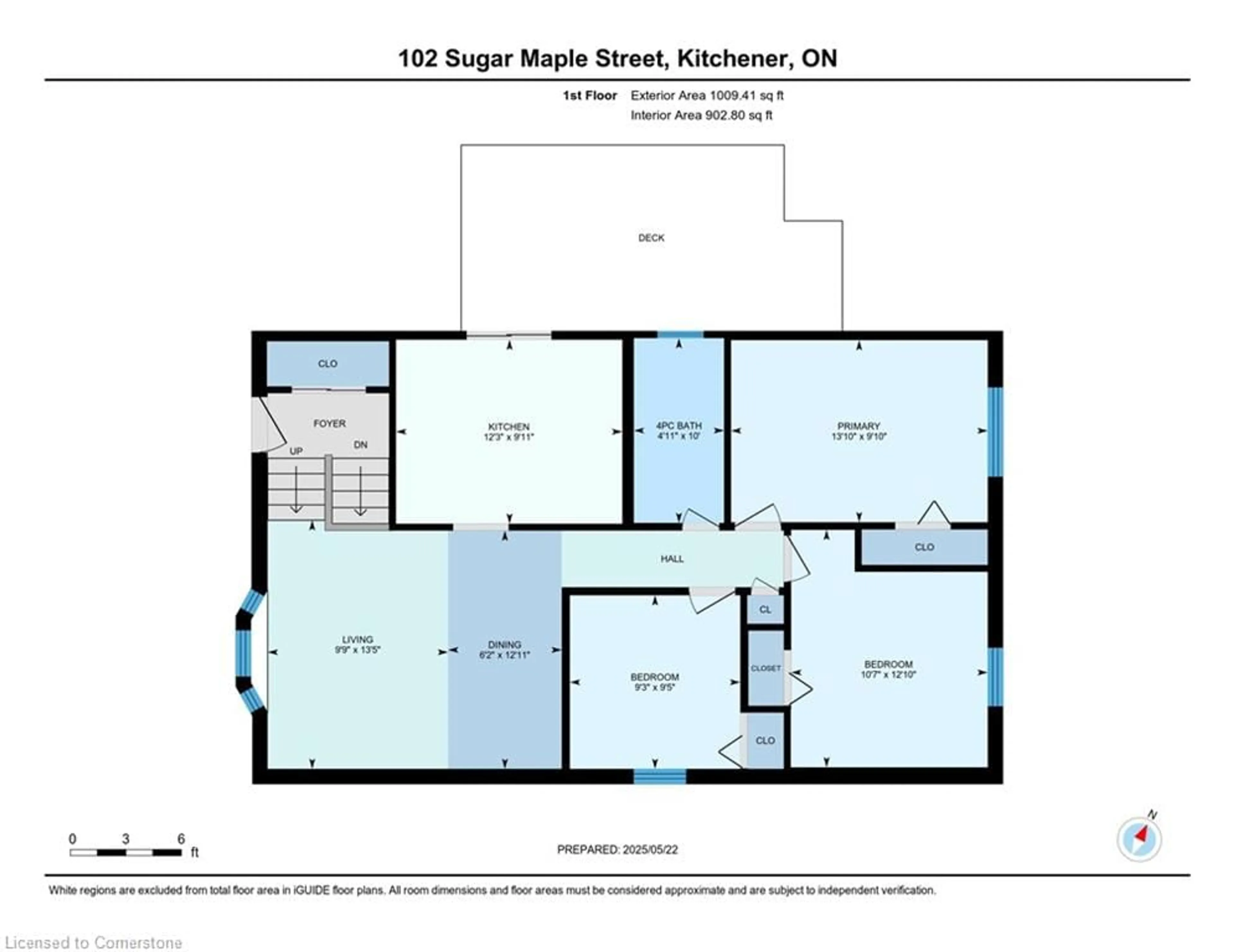 Floor plan for 102 Sugar Maple St, Kitchener Ontario N2N 1X7