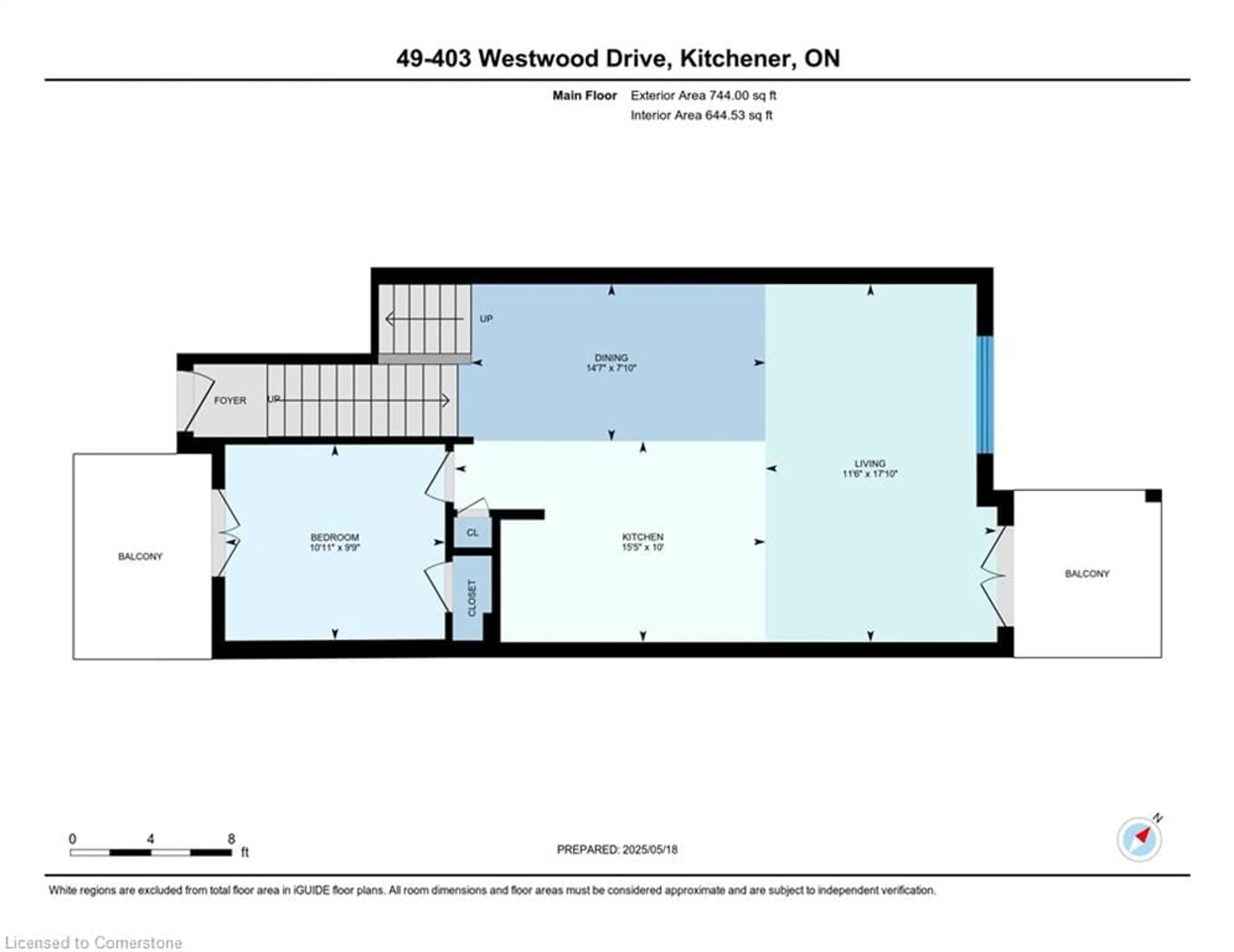 Floor plan for 403 Westwood Dr #49, Kitchener Ontario N2M 0B5